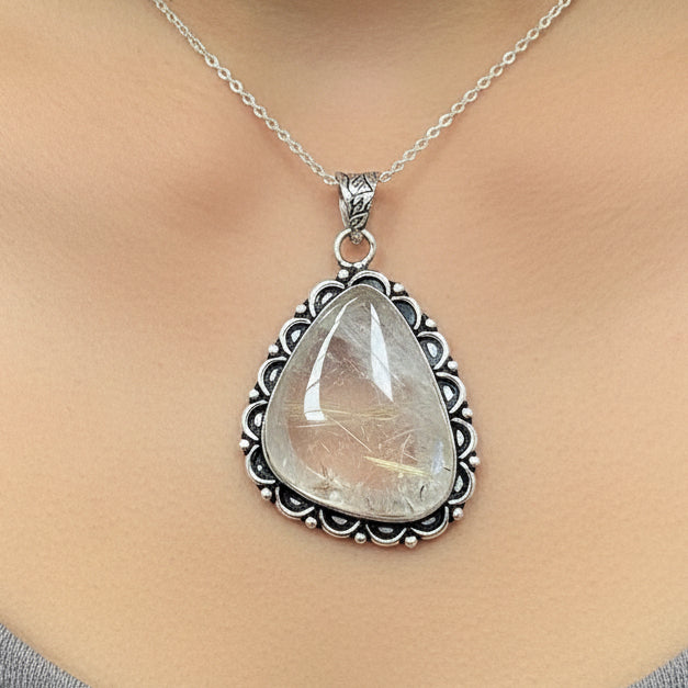 Golden Rutilated Quartz pendant
