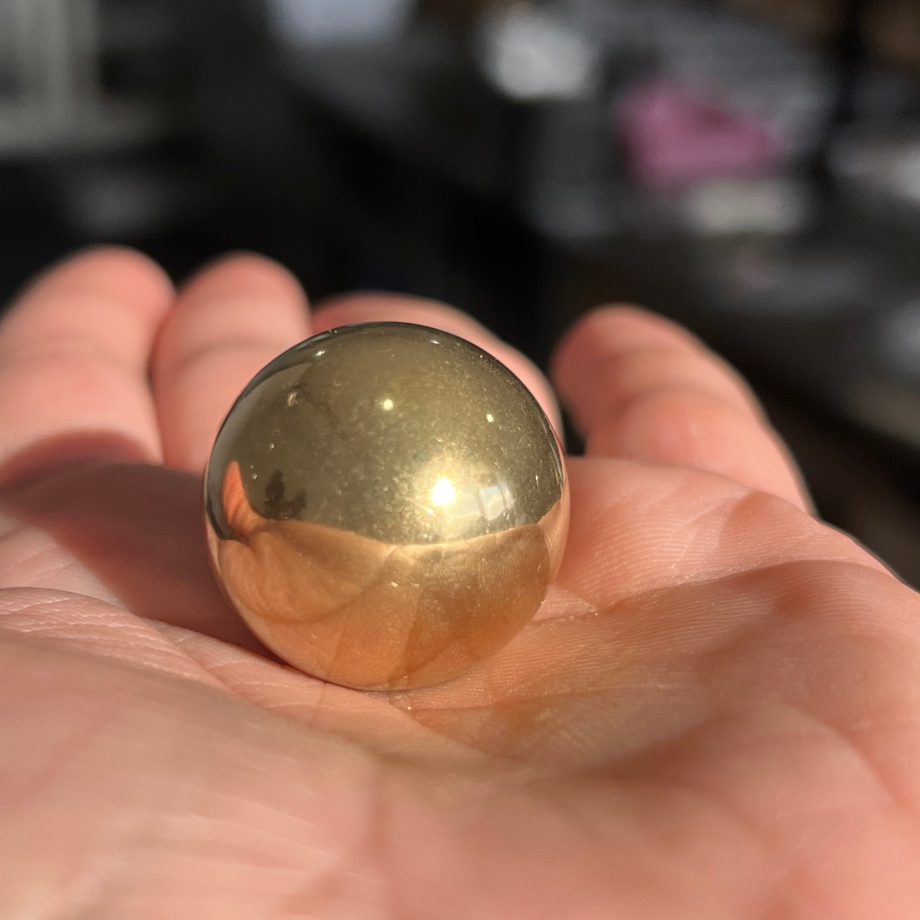 Solid Brass Sphere image 1