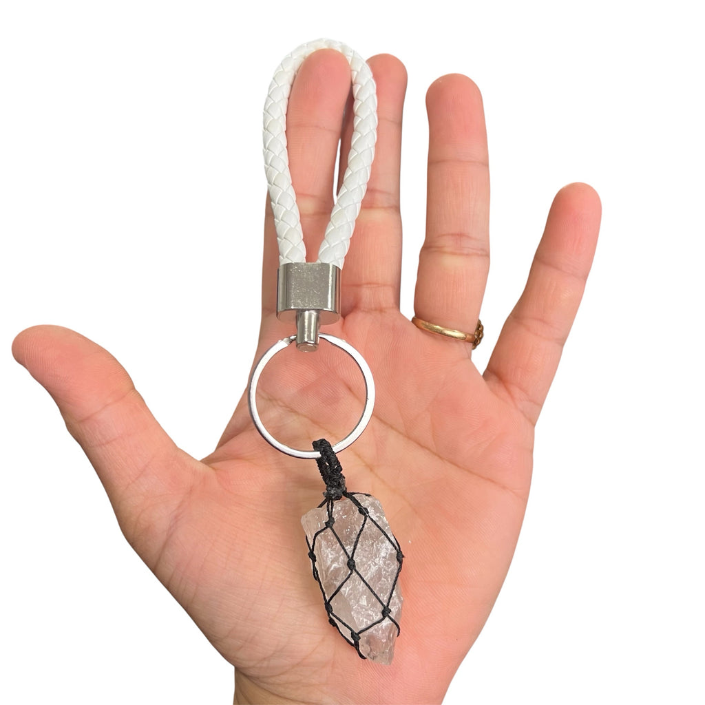 Clear Quartz Bag tag / Key Chain image 1