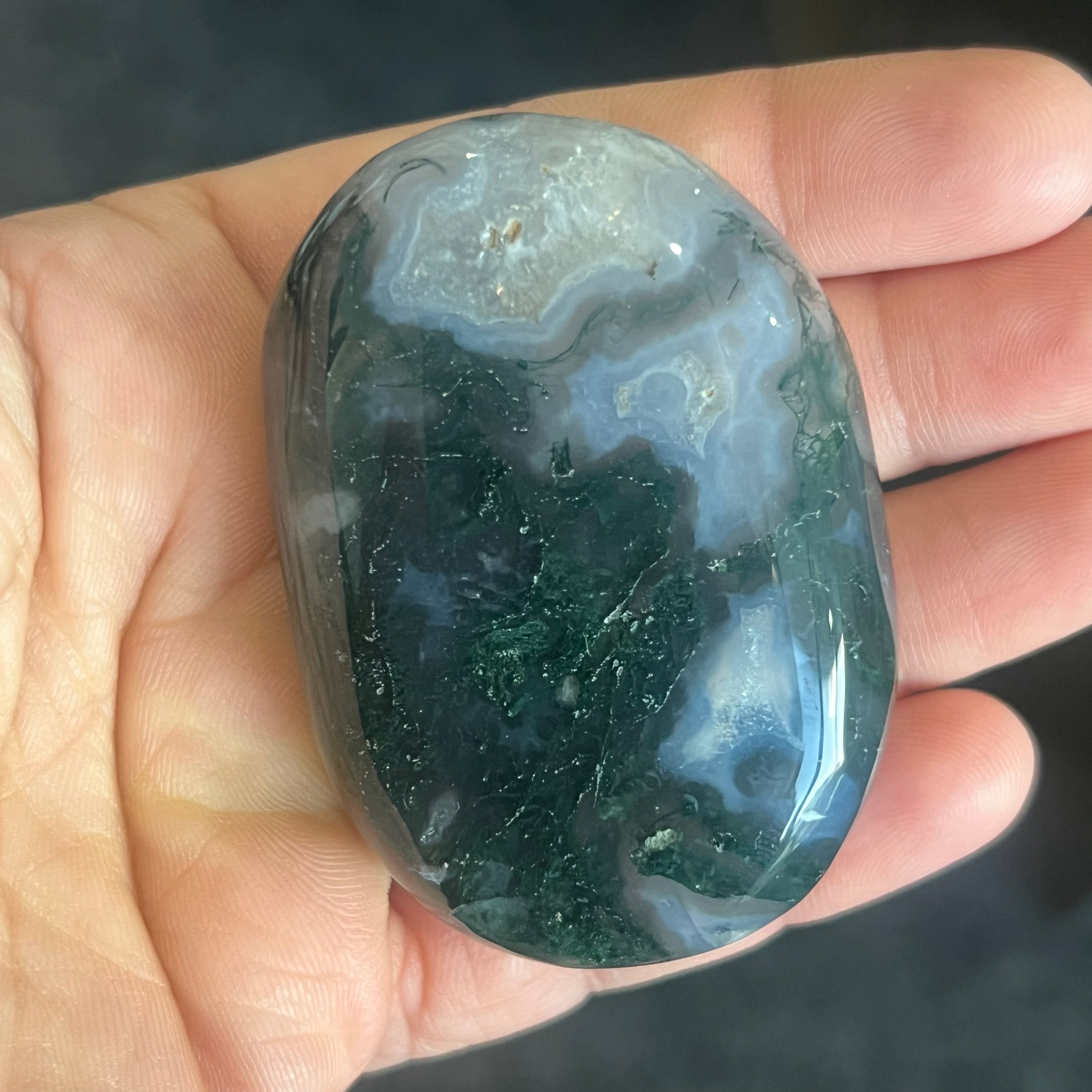 Moss Agate Palmstone image 0