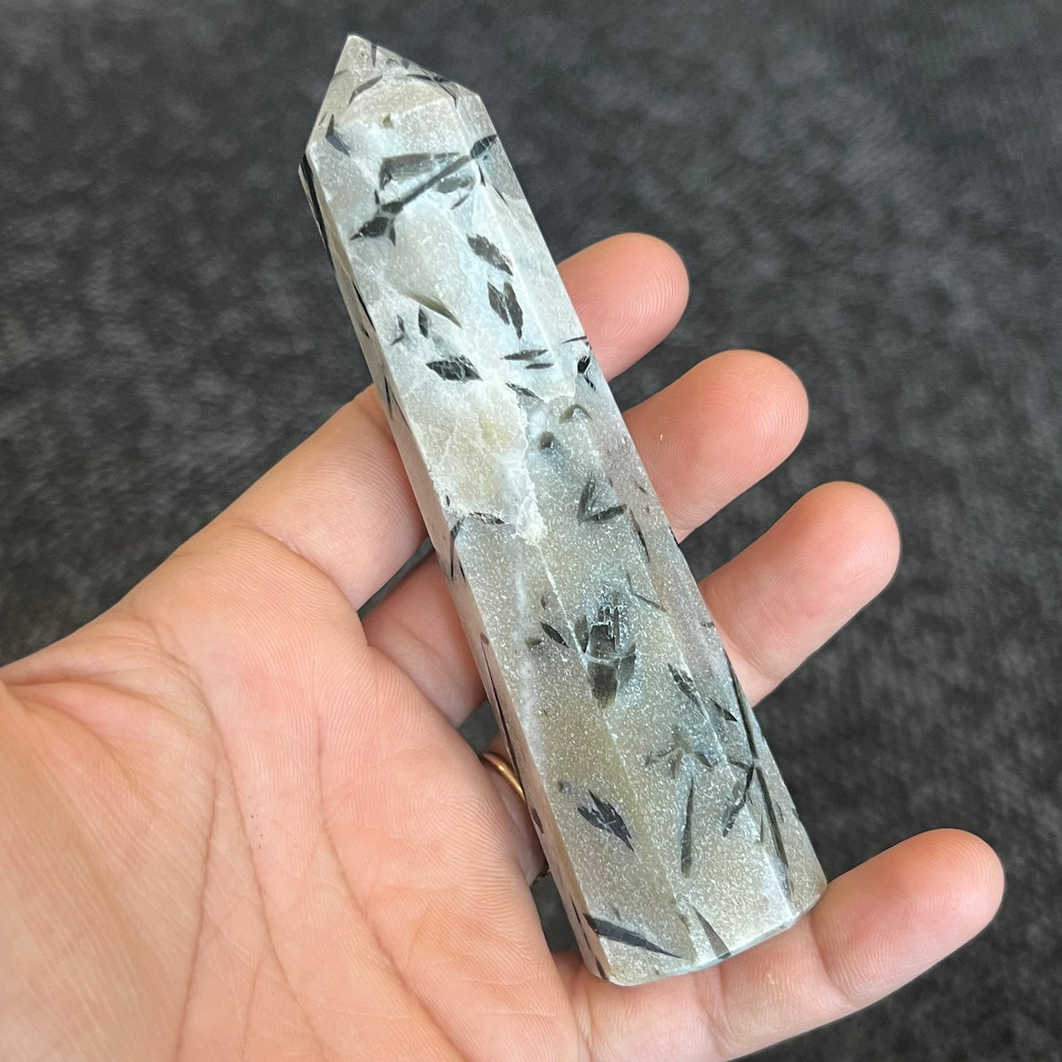 Green Tourmaline Qaurtz Tower