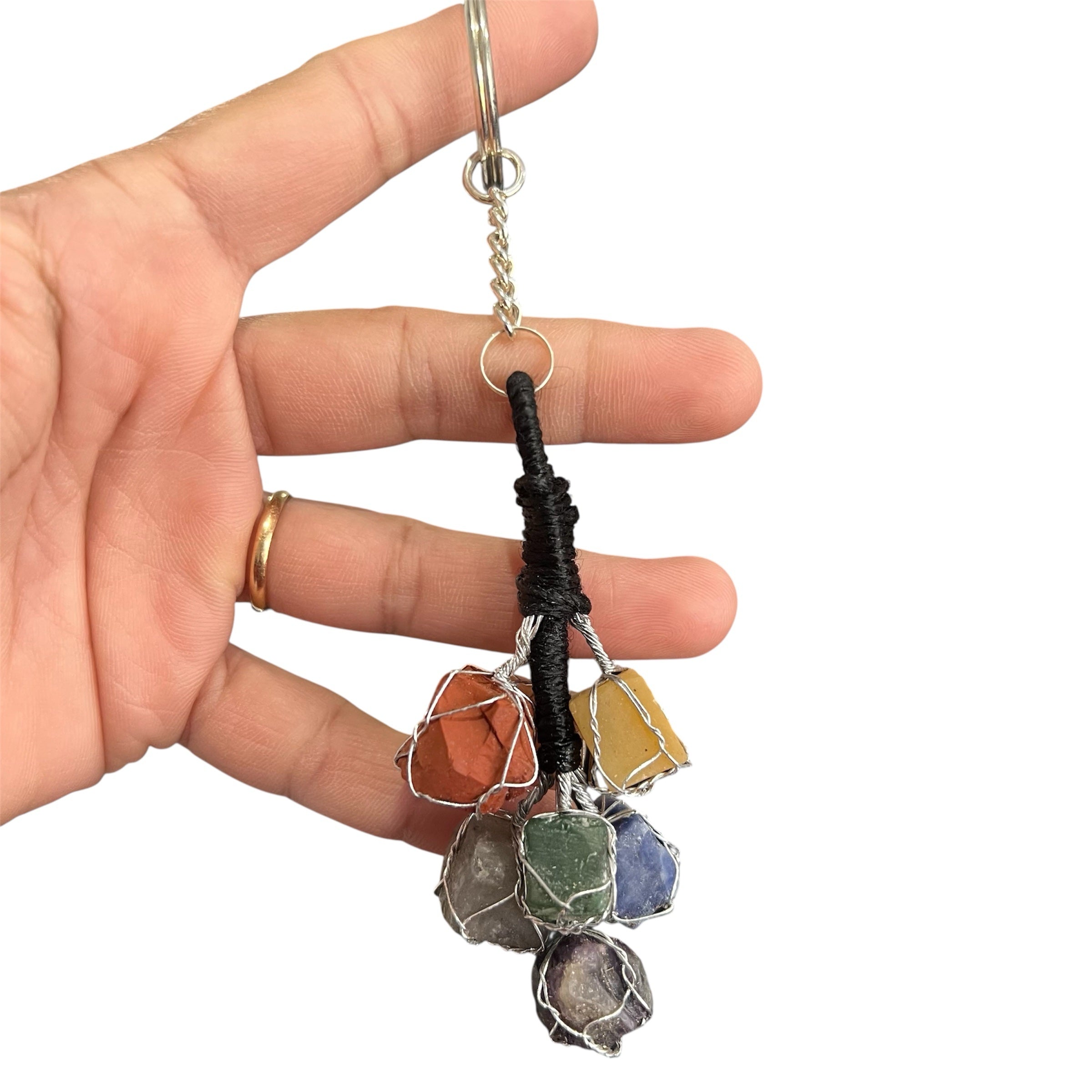 Raw crystals Grape key chain image 0