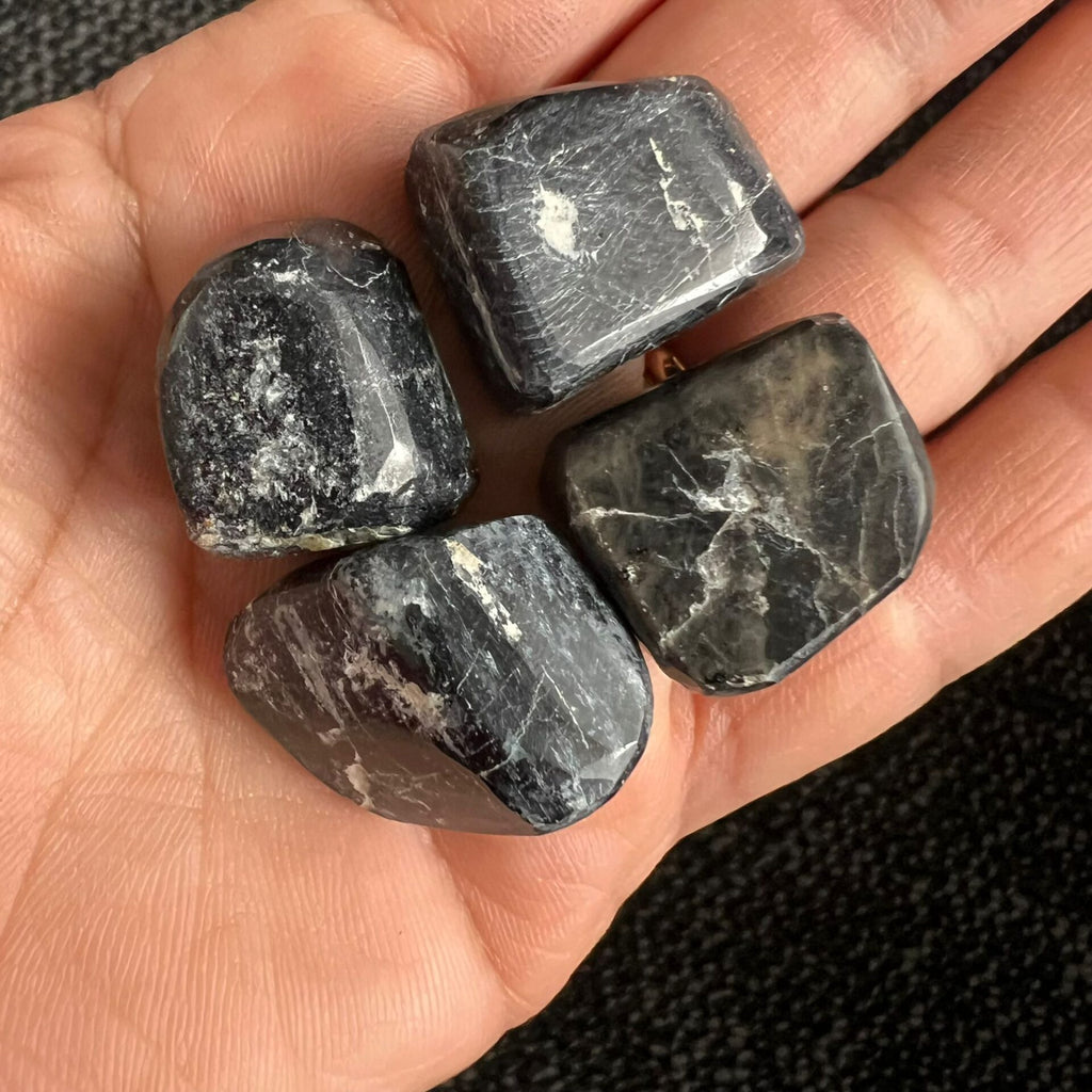 Black Tourmaline Tumbles - 1 Peice image