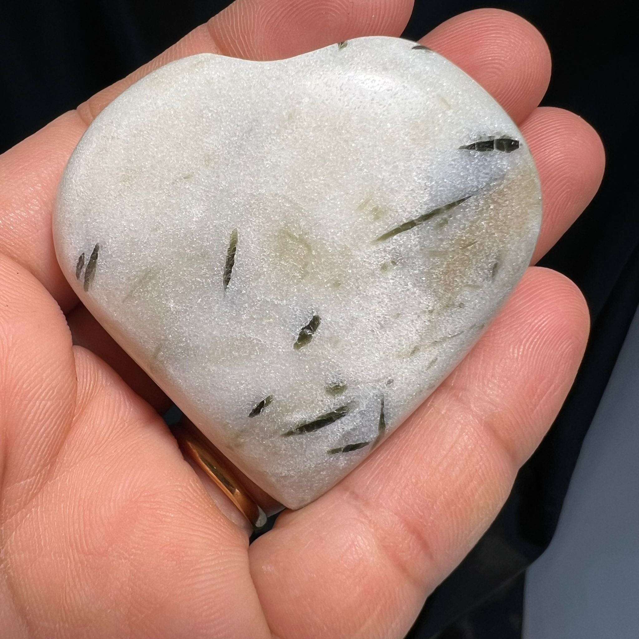 Tourmaline Quartz Heart image 0