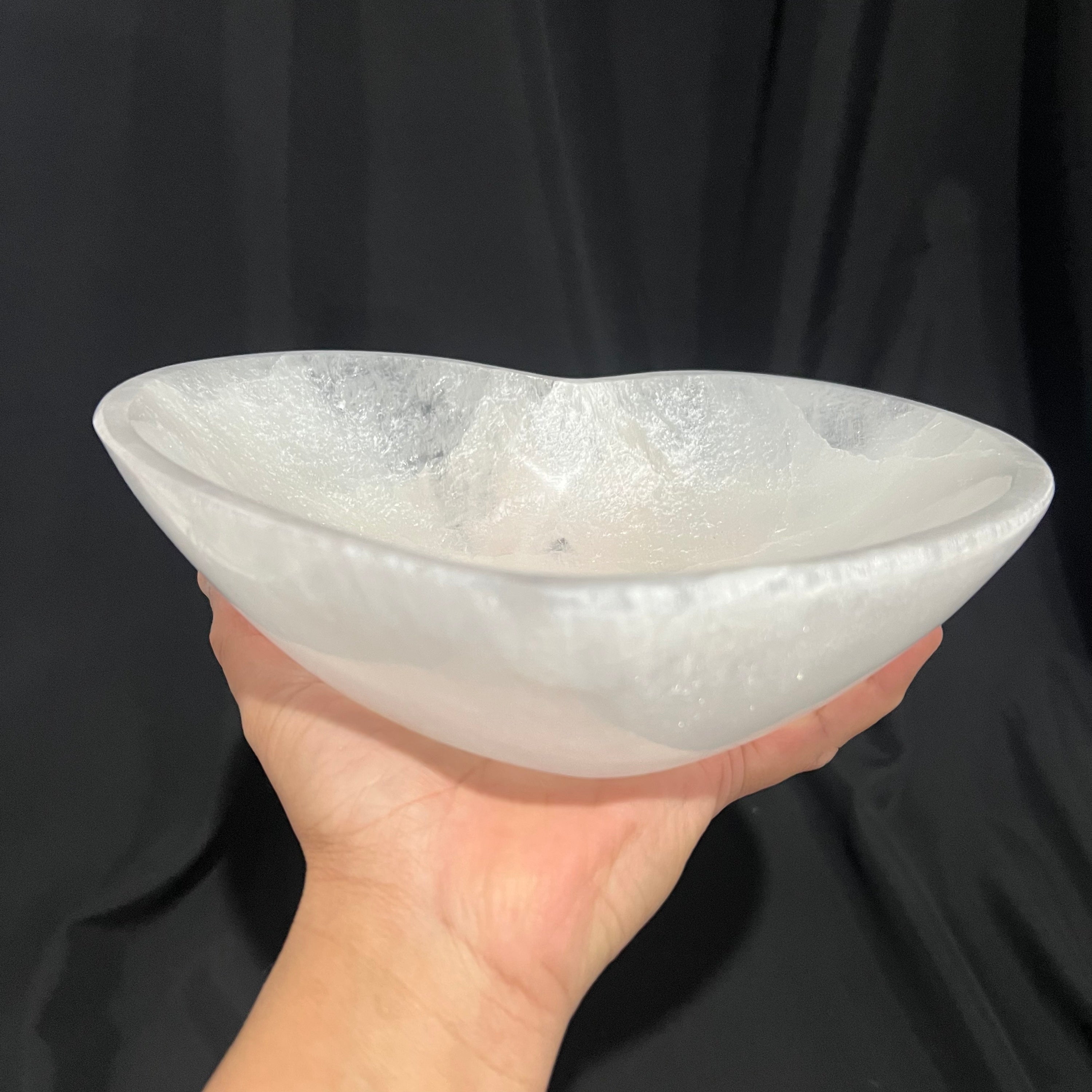 Large Selenite Heart Bowl image 1