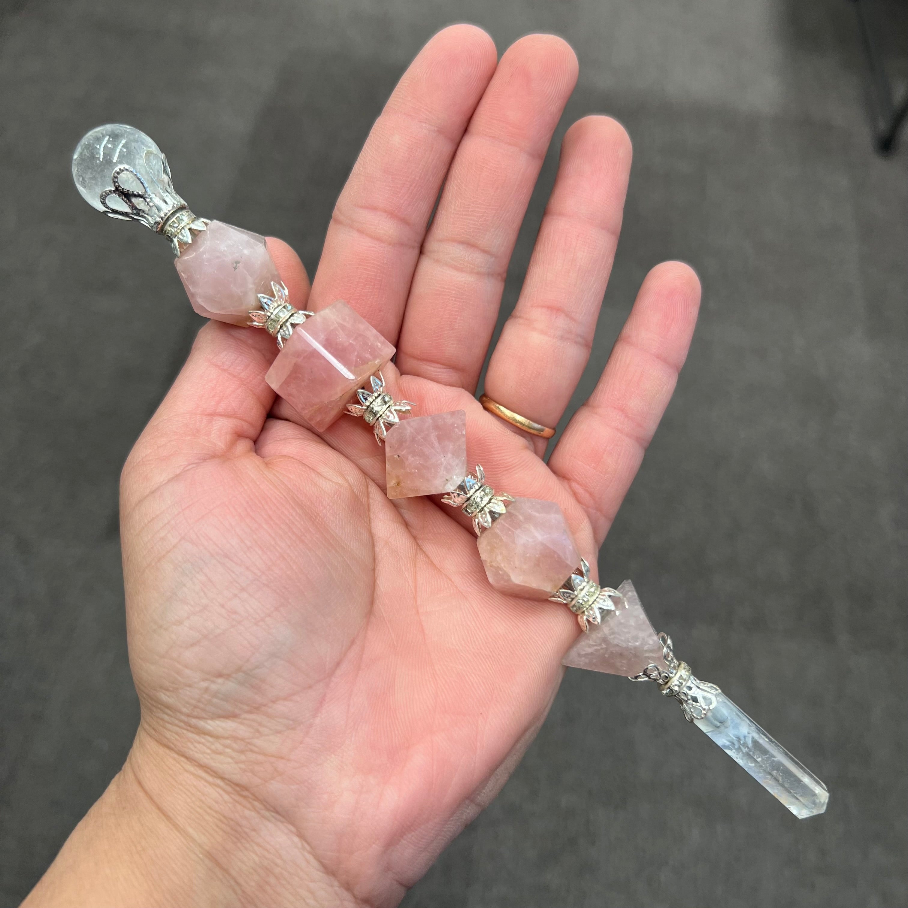 Rose Quartz Geometry Wand