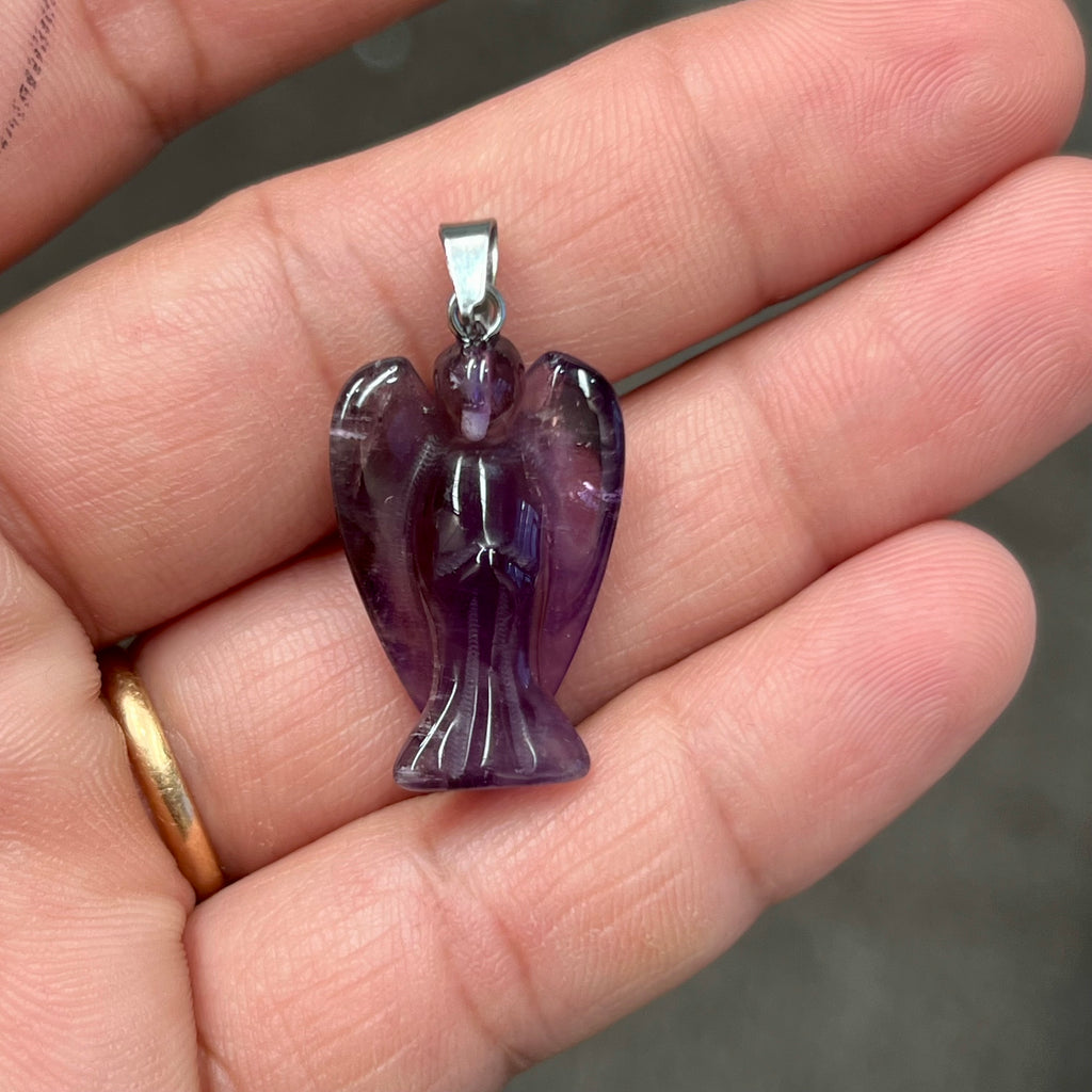 Amethyst Guardian Angel pendant
