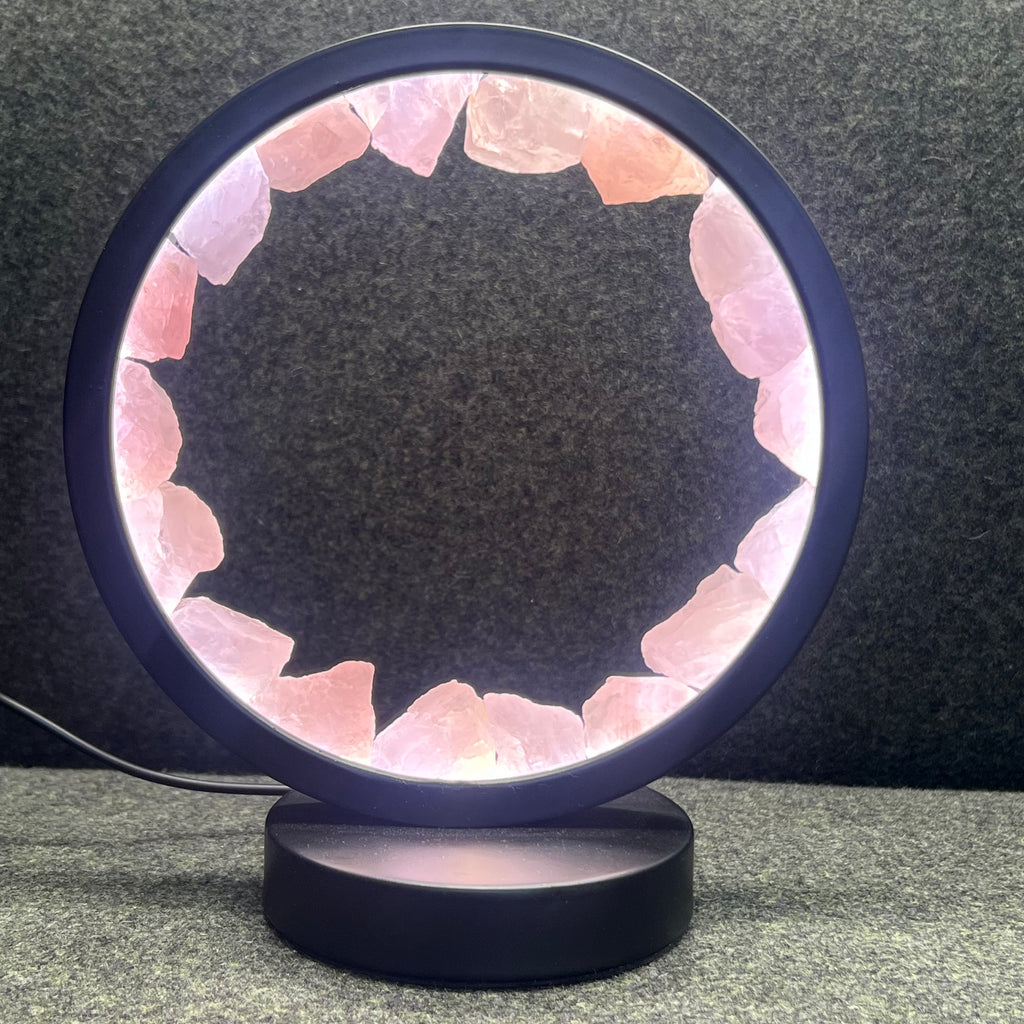 LED Crystal Rose Quartz USB Lamp