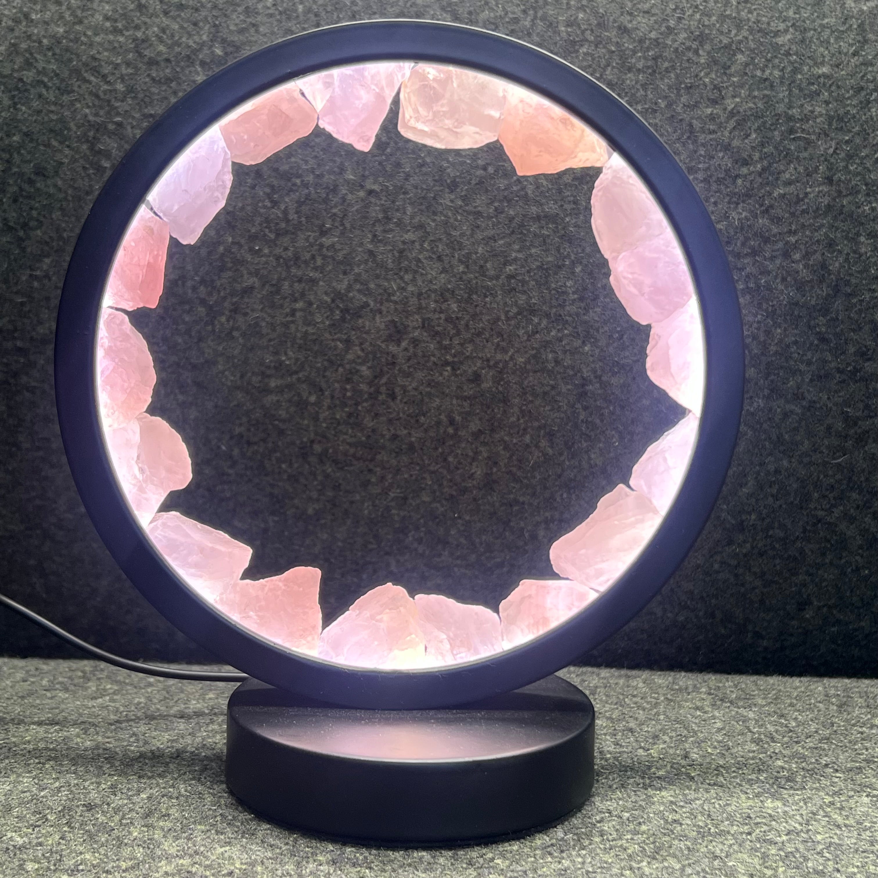 LED Crystal Rose Quartz USB Lamp