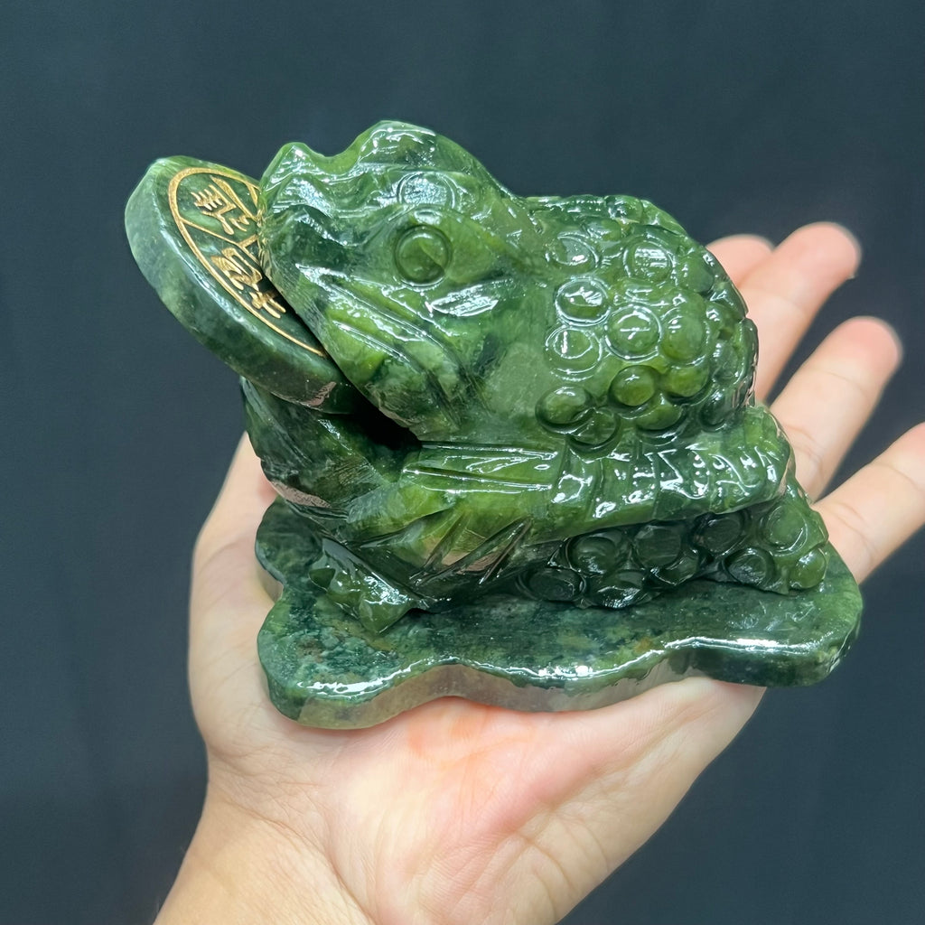 Large Jade Money Frog