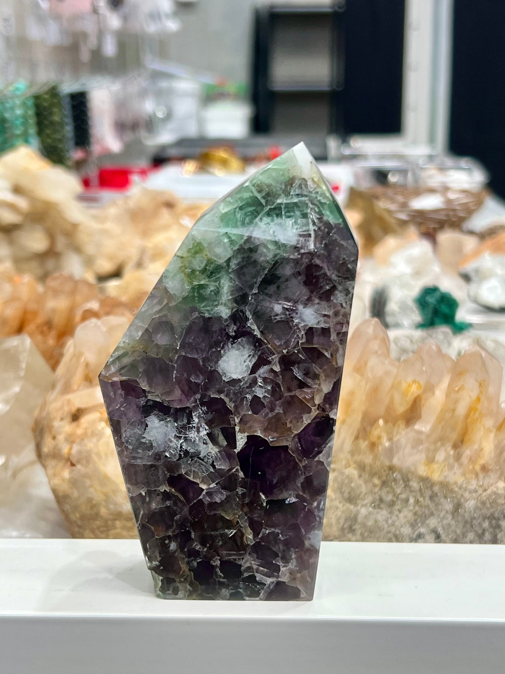 Druzy Rainbow Fluorite Tower