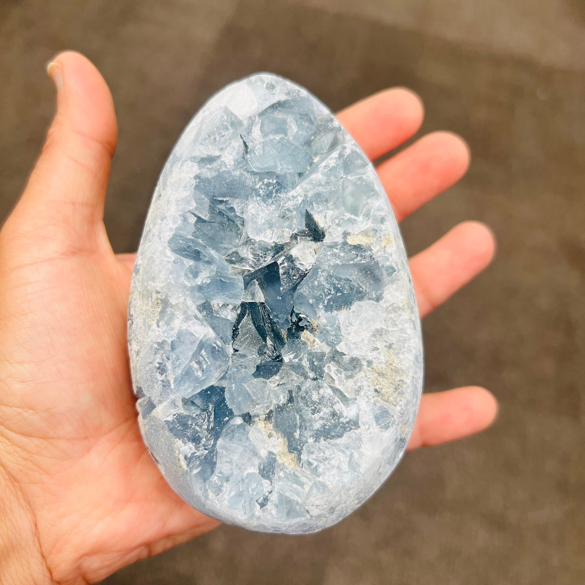 Large Celestite Egg + Stand
