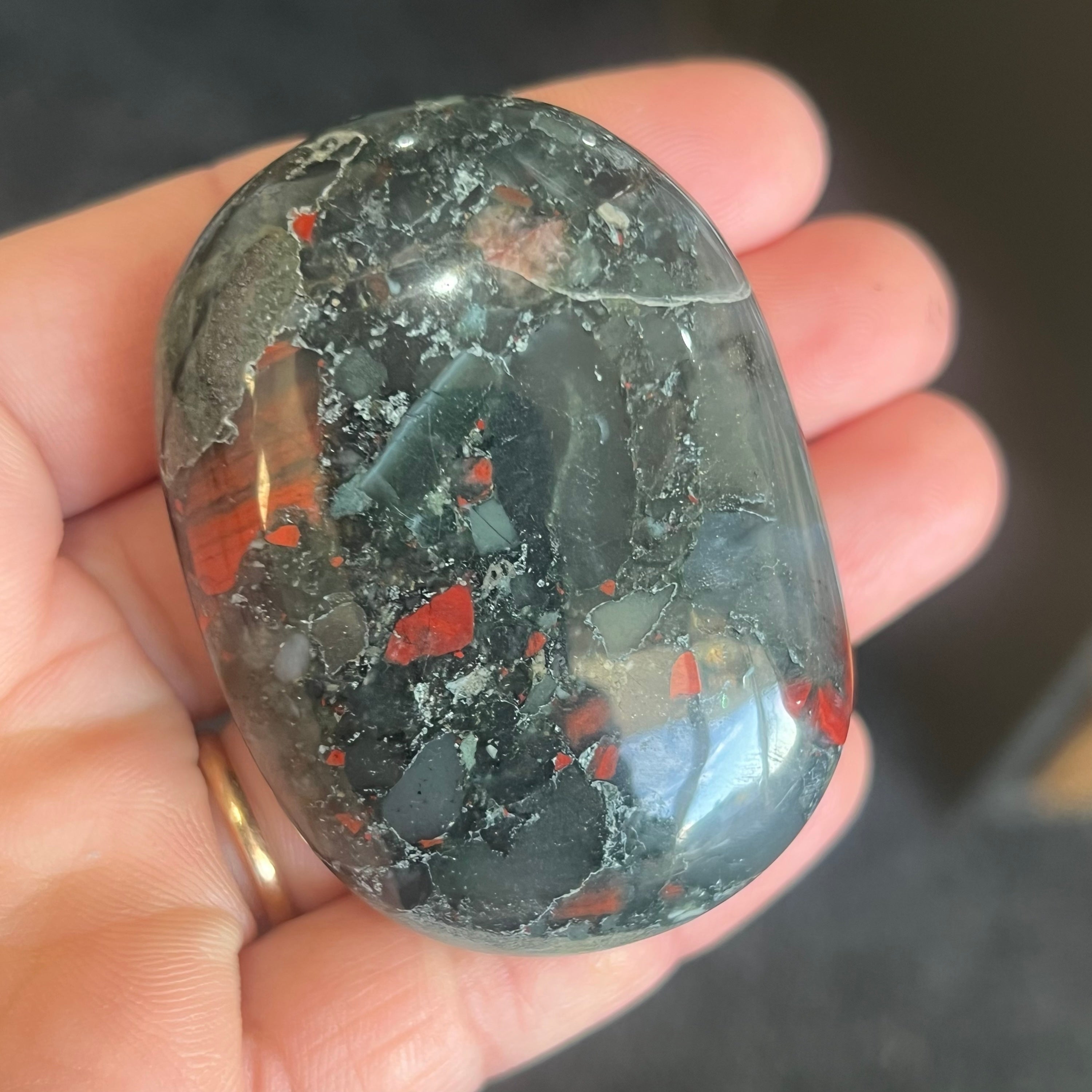 African Bloodstone Palmstone image 0