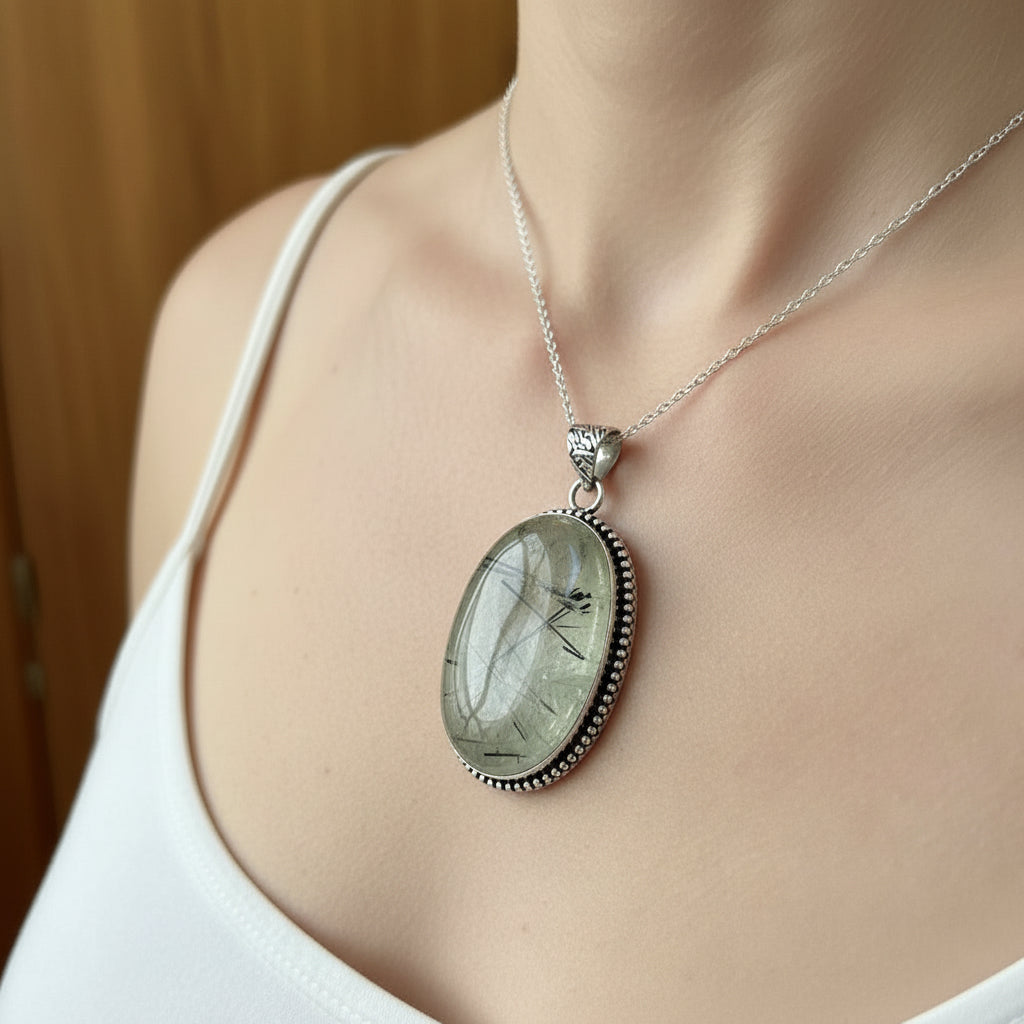 Prehnite pendant