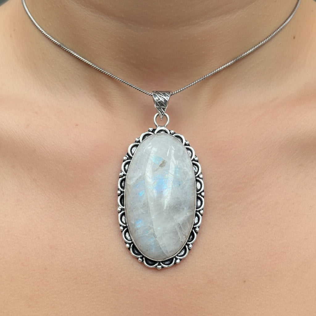 Rainbow Moonstone pendant
