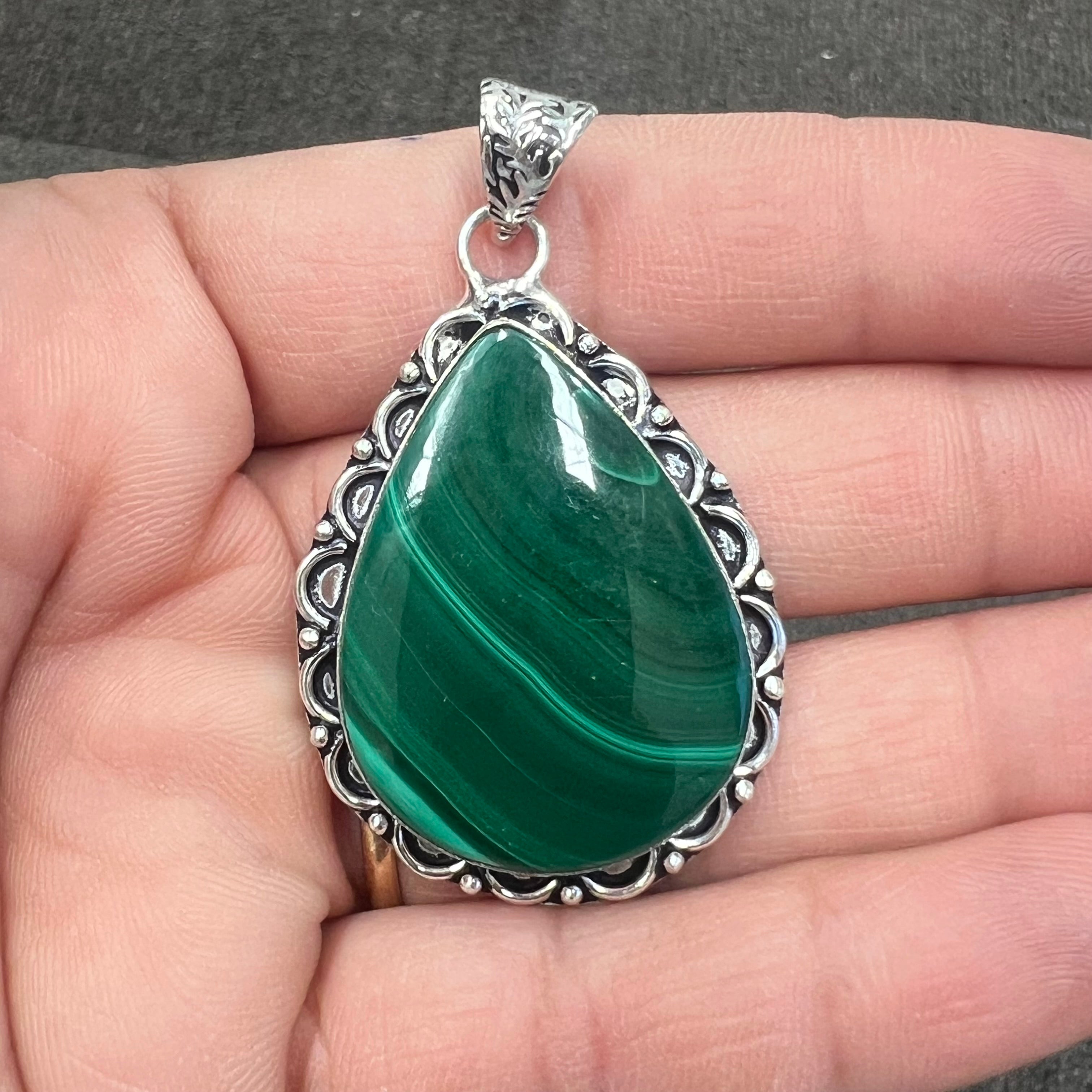 Malachite pendant