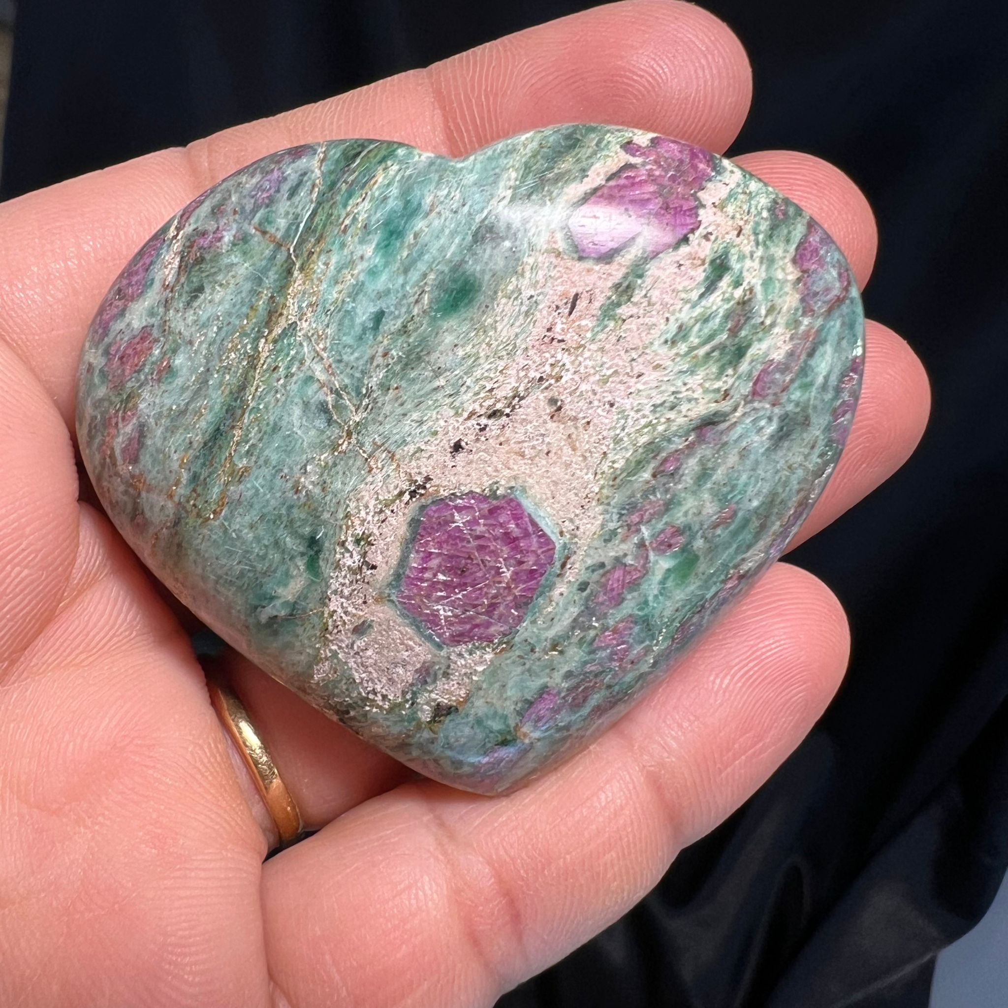 Ruby Fuchsite Heart image 0