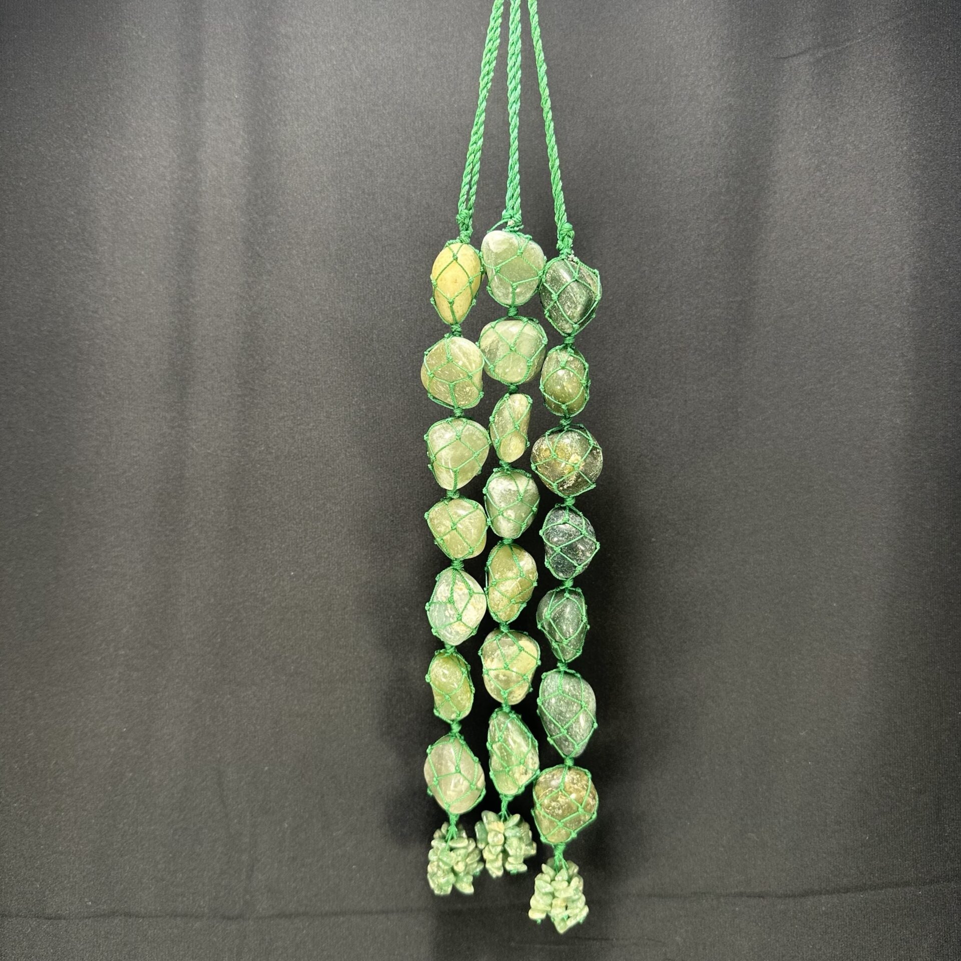 Green Aventurine Macrame Decor Hanging image 0
