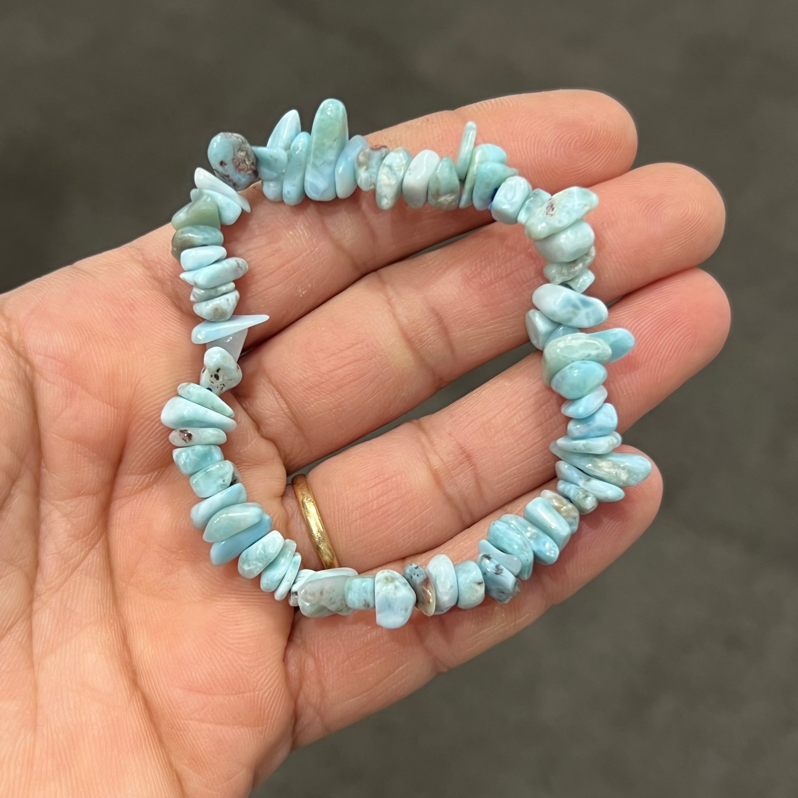 Larimar chips bracelet