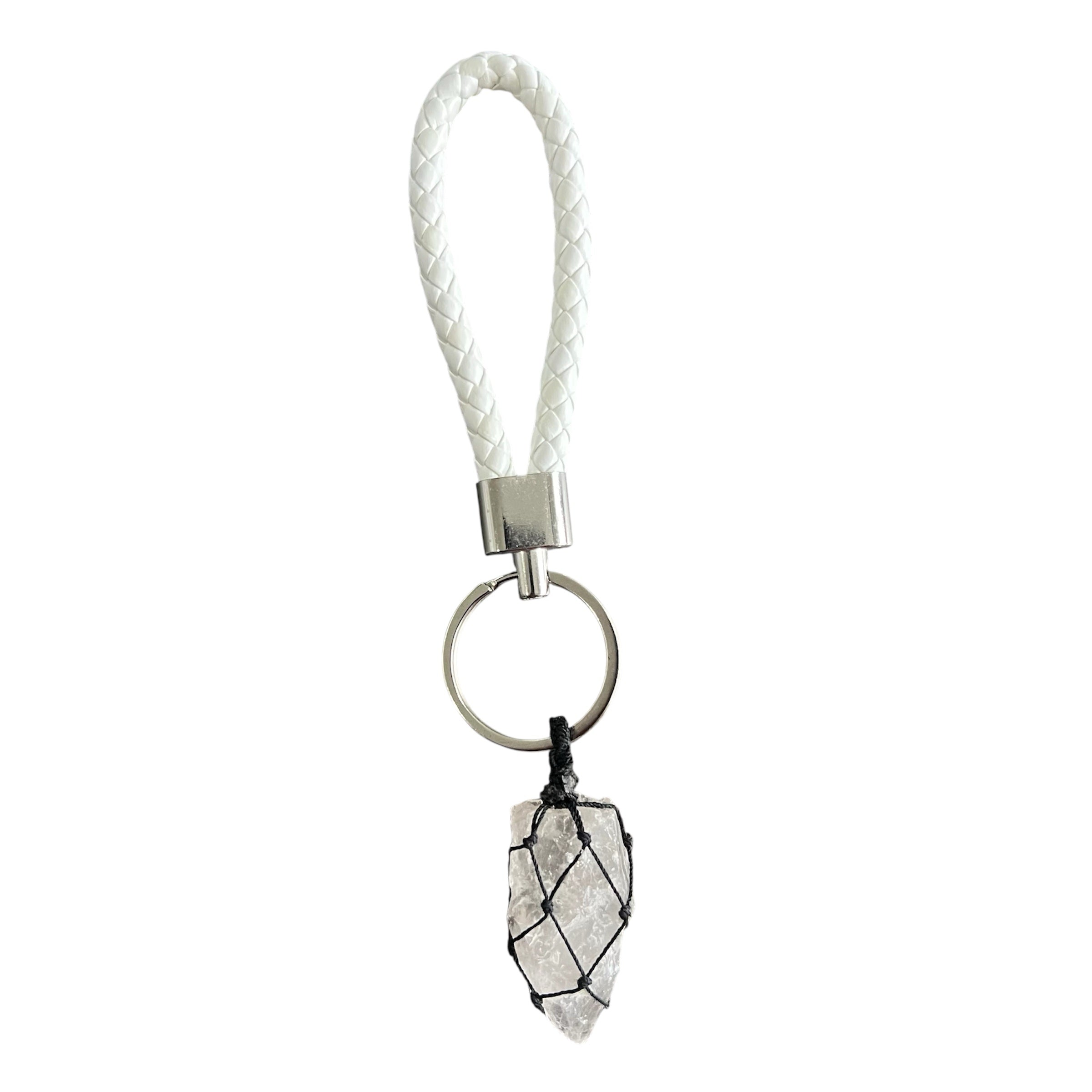 Clear Quartz Bag tag / Key Chain image 0