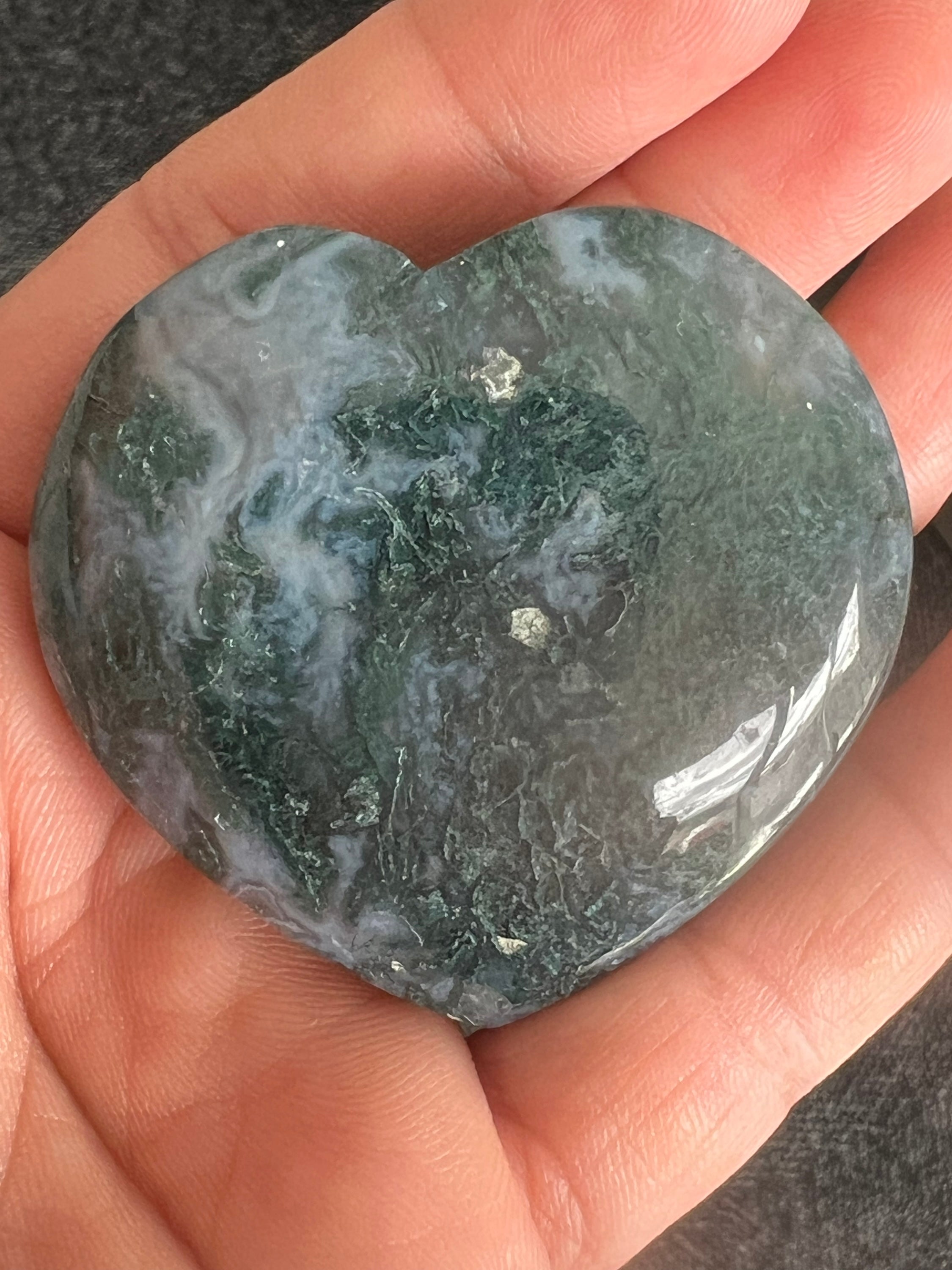 Moss Agate Heart image 0