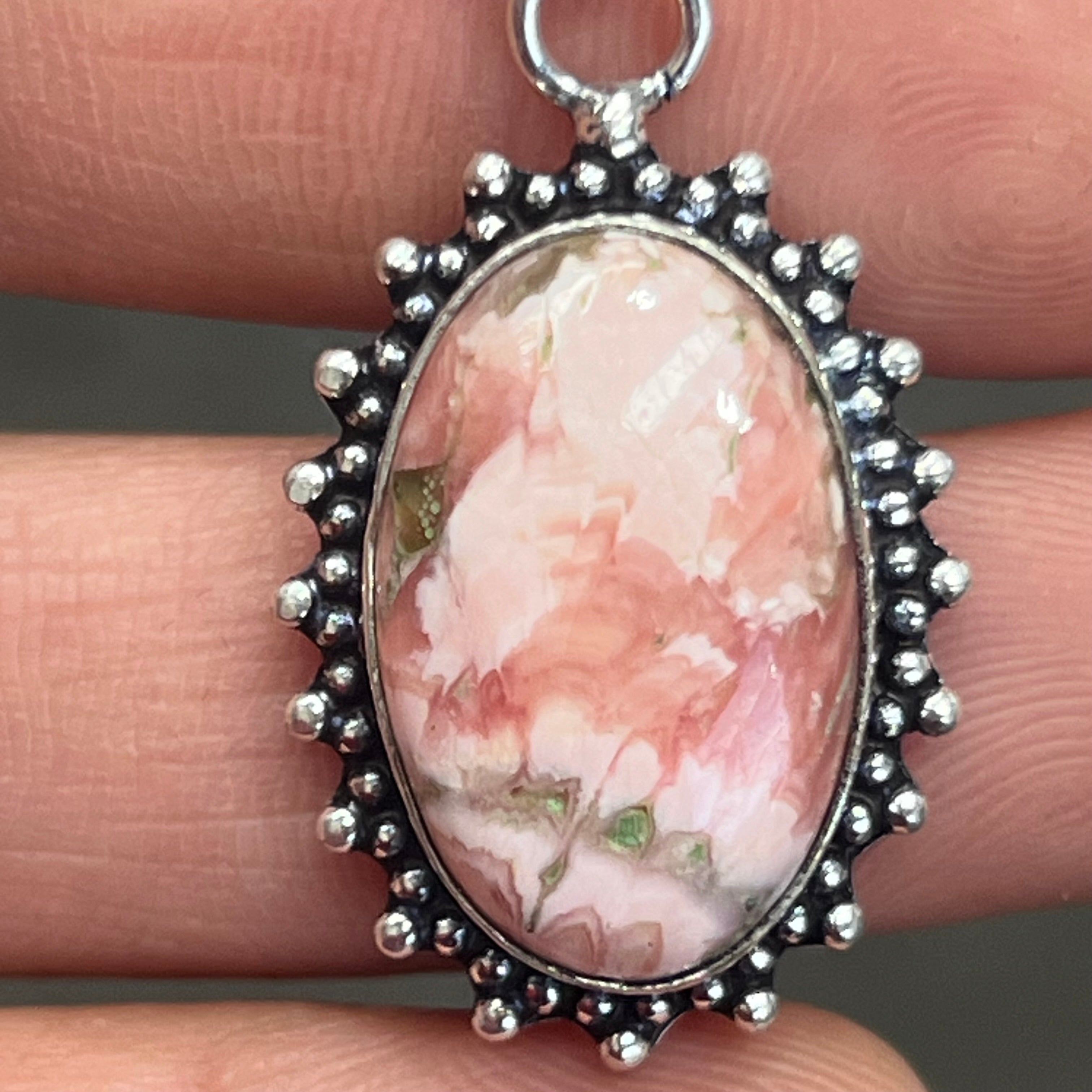 Rhodochrosite pendant