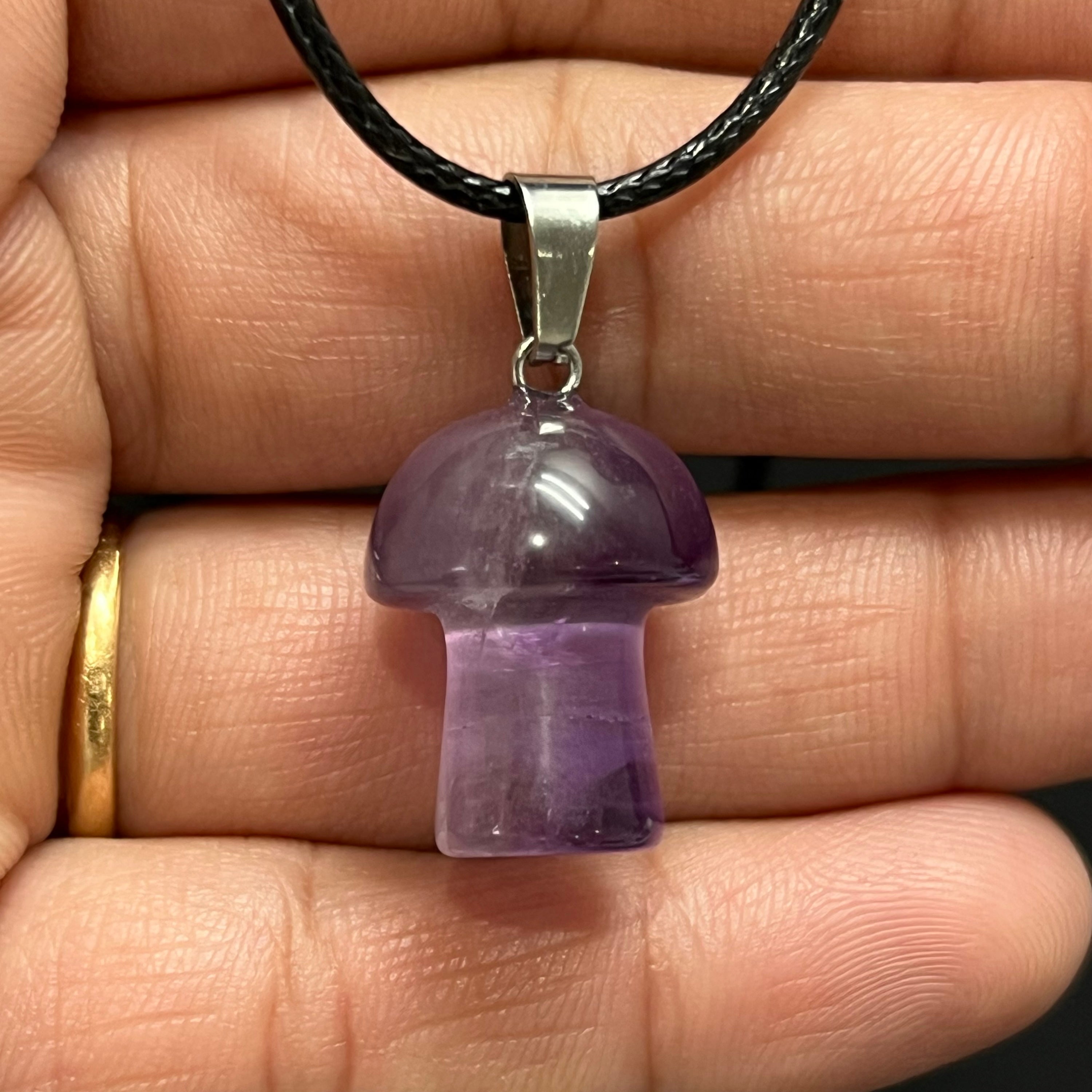 Amethyst Mushroom Pendant image 0