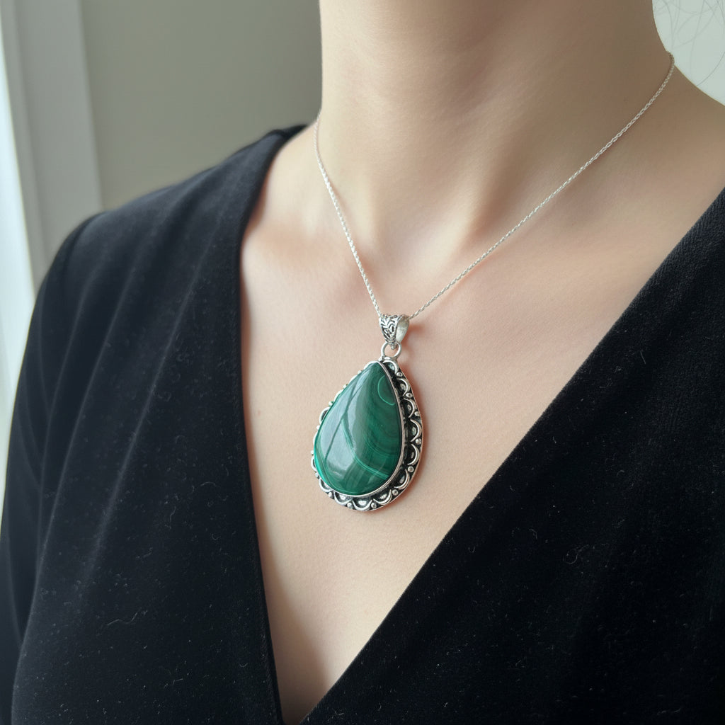 Malachite pendant