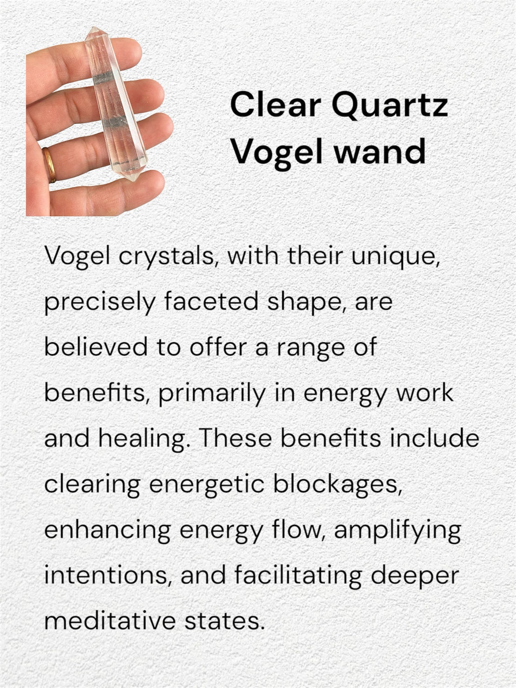 High Grade Clear Quartz Vogel image 1