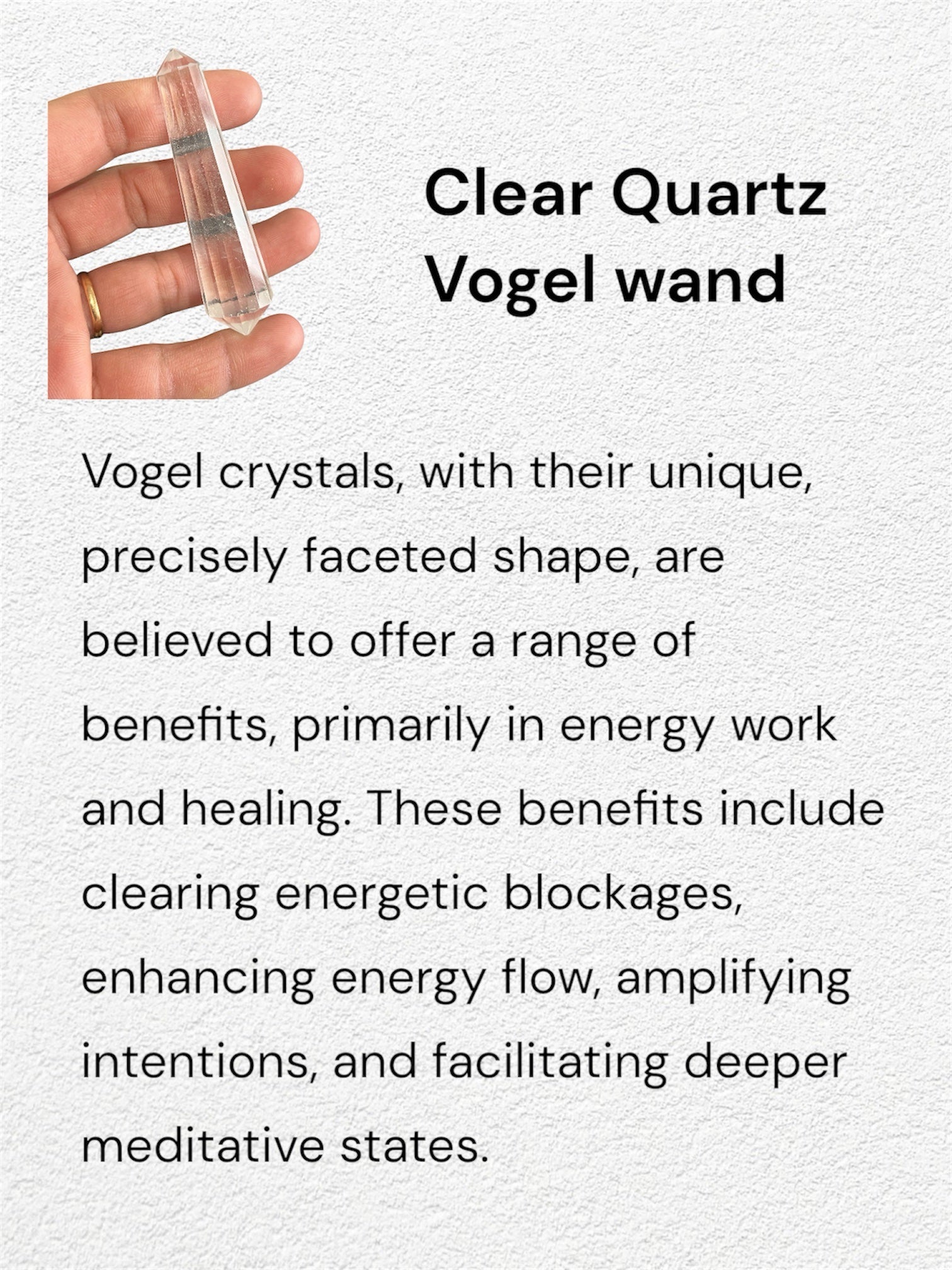 High Grade Clear Quartz Vogel image 1