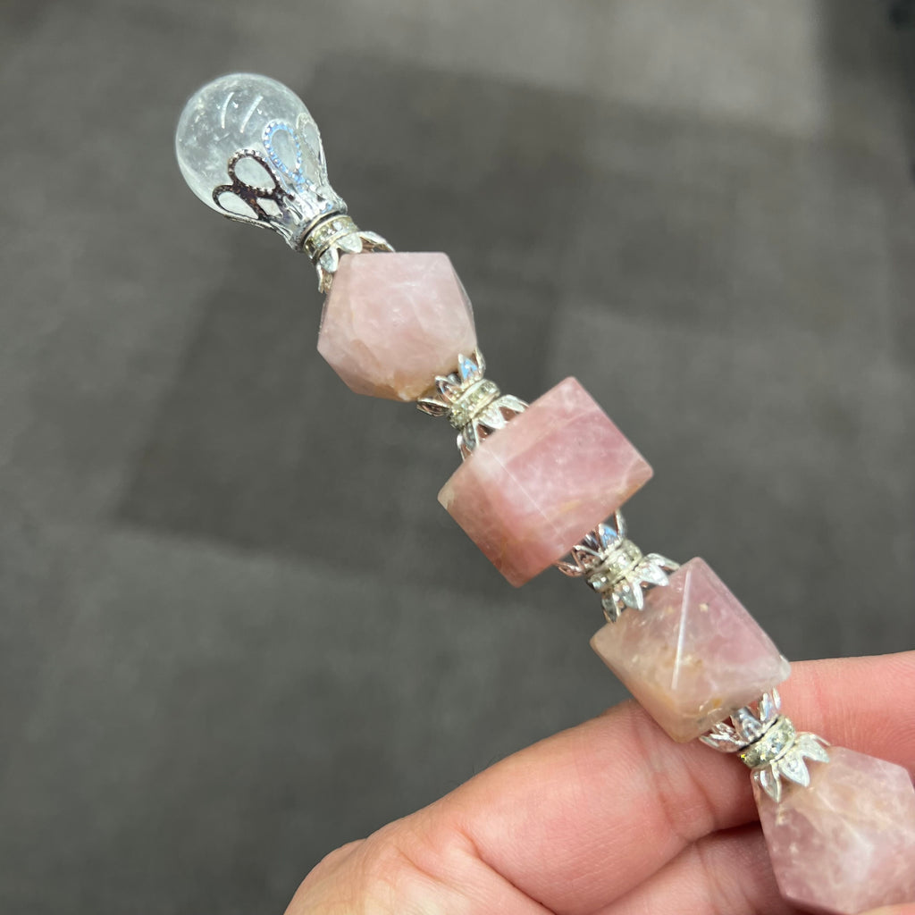 Rose Quartz Geometry Wand
