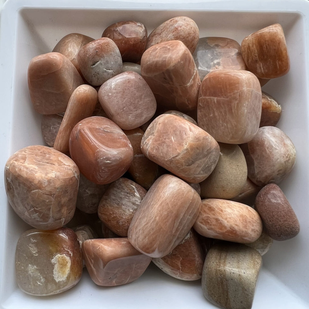 Peach Moonstone Tumbles image 1