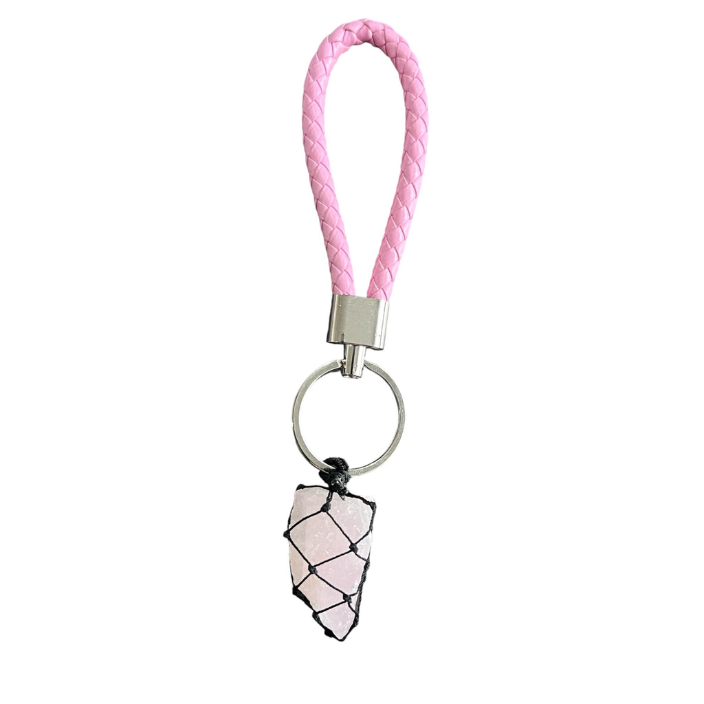 Rose Quartz Bag Tag / Key Chain image 0