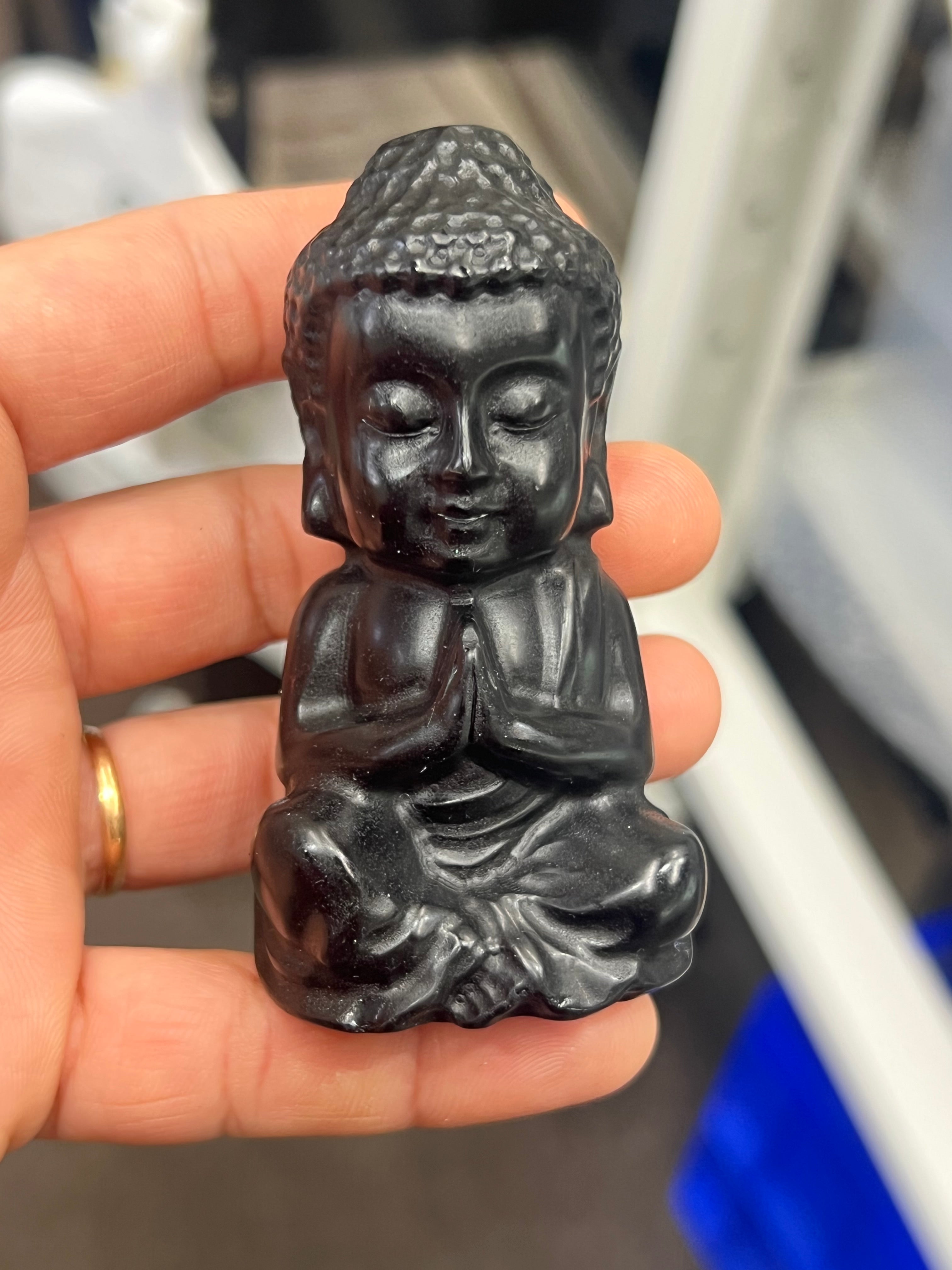 Black Obsidian Buddha