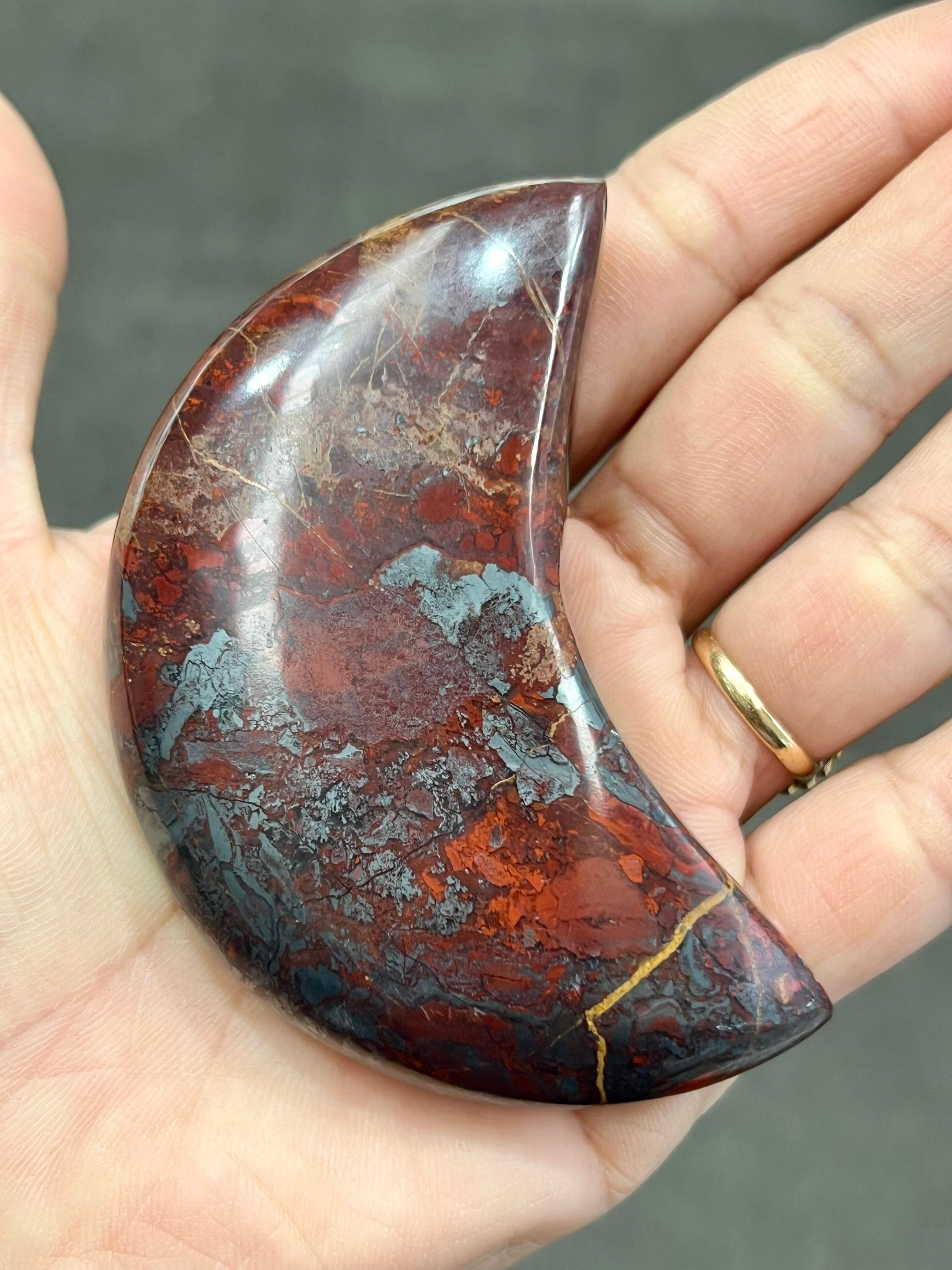 Jaspilite Moon ( Red Jasper + Hematite)