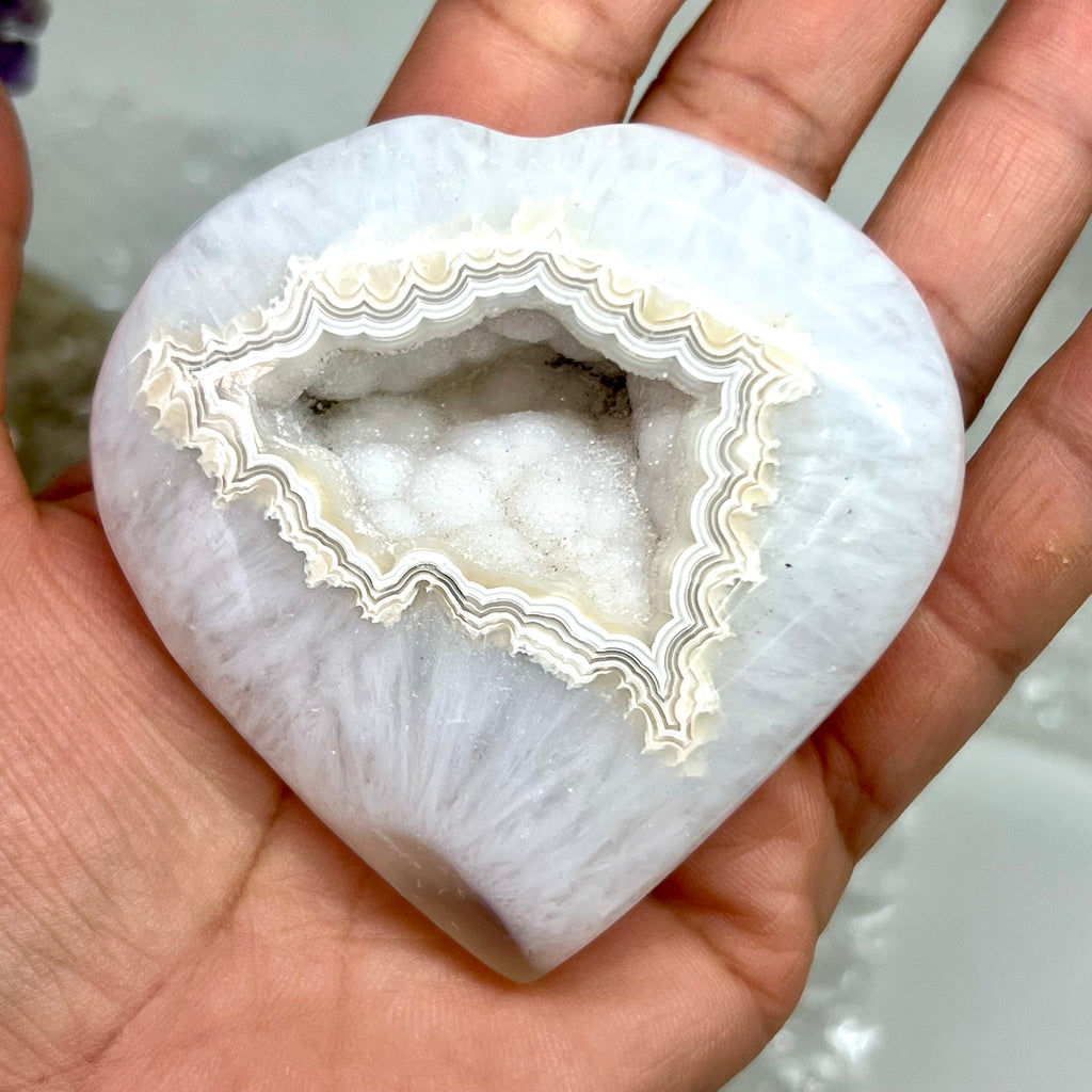 Druzy Agate heart