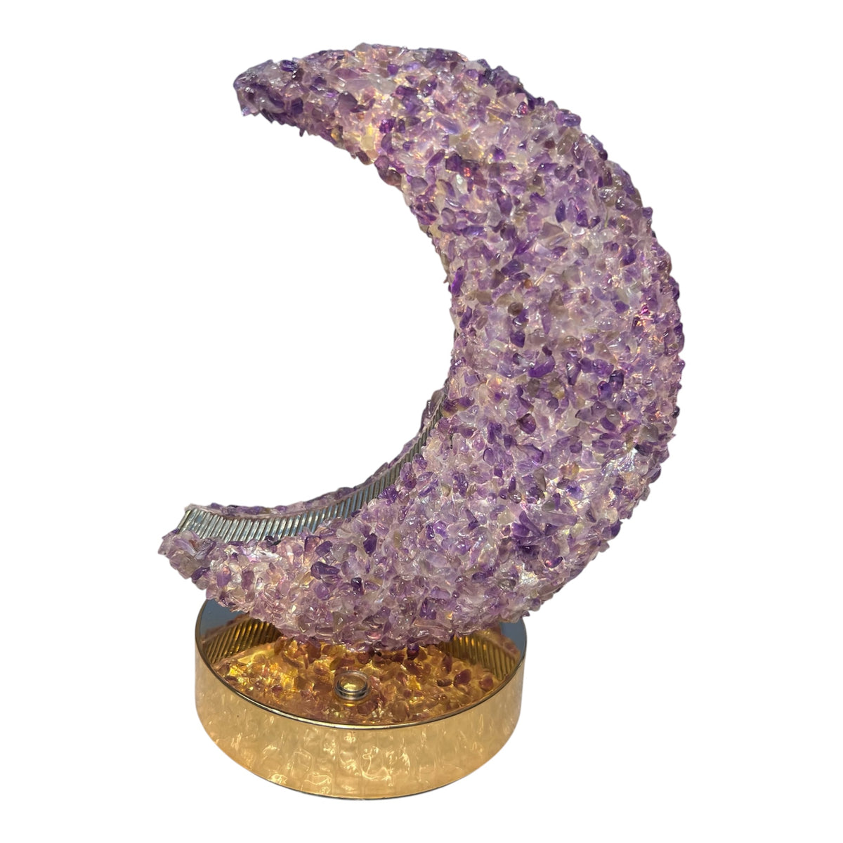 Rechargeable Amethyst Moon Lamp