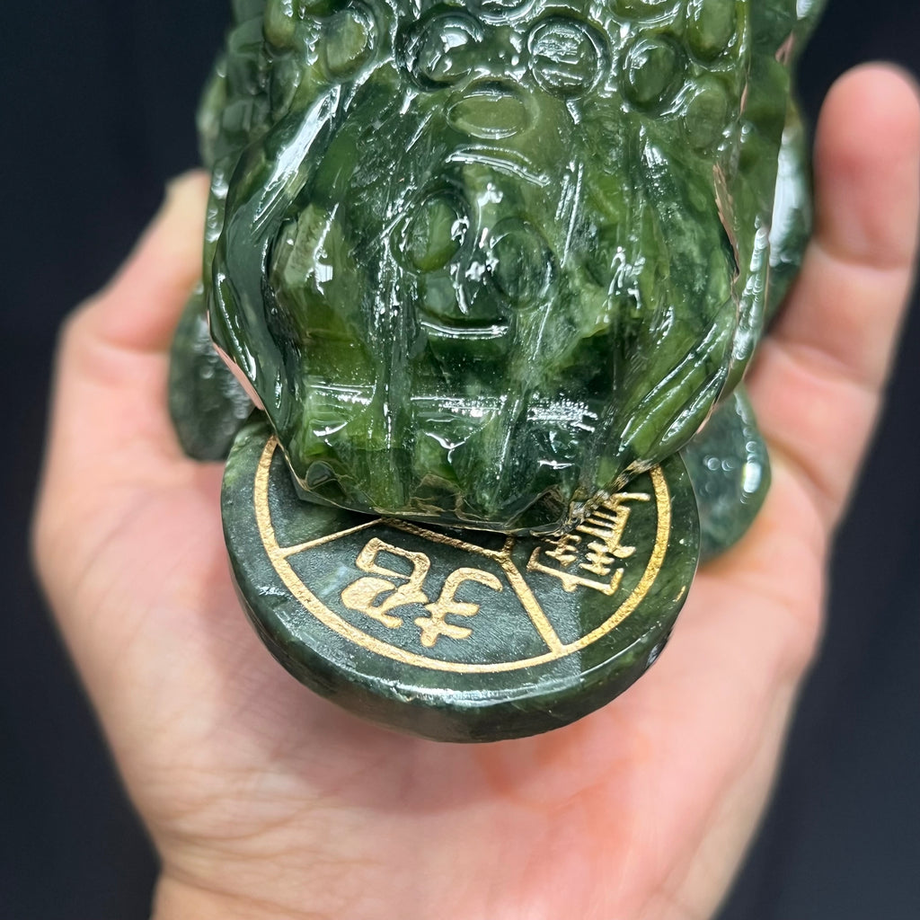 Large Jade Money Frog