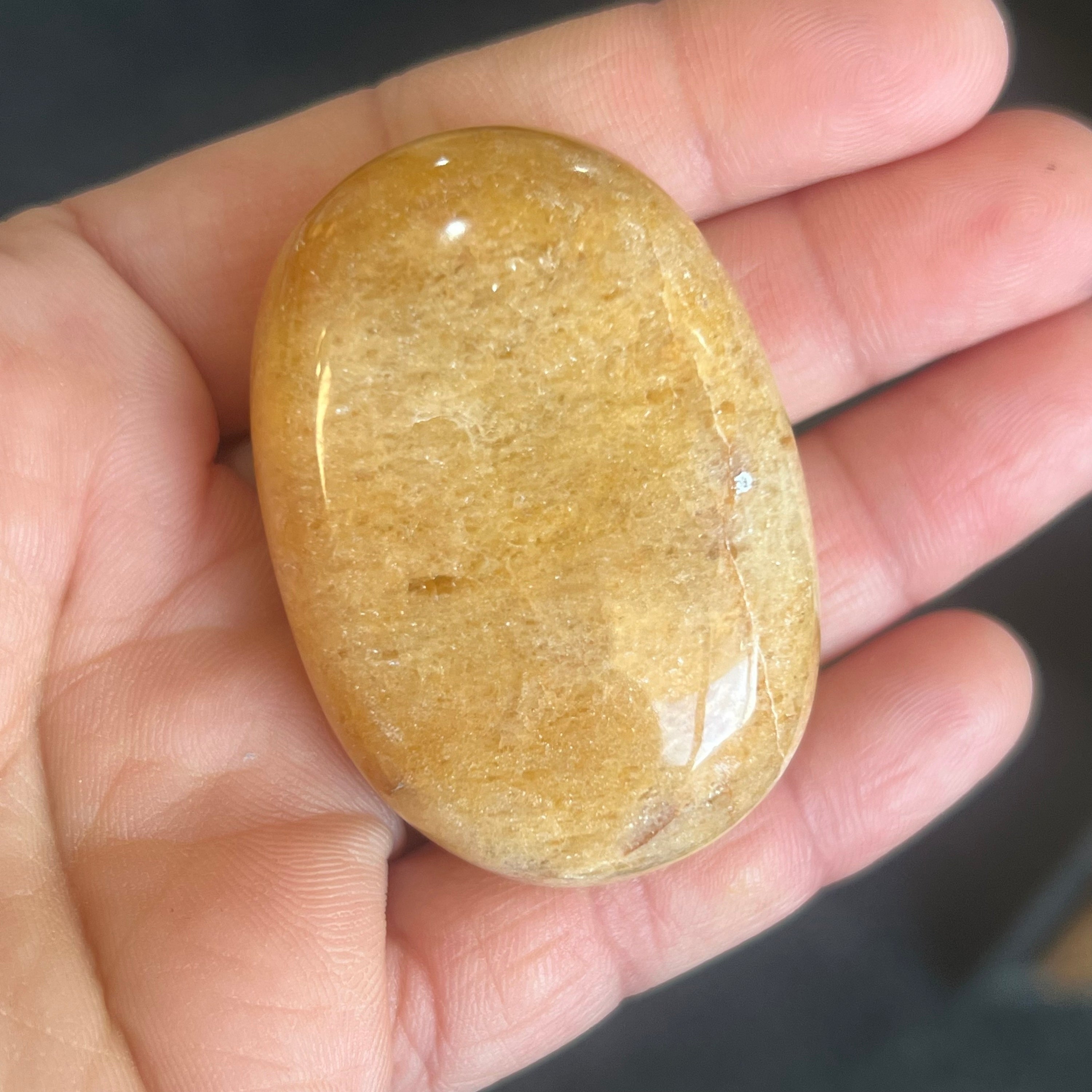 Golden Healer Quartz Palmstone image 0