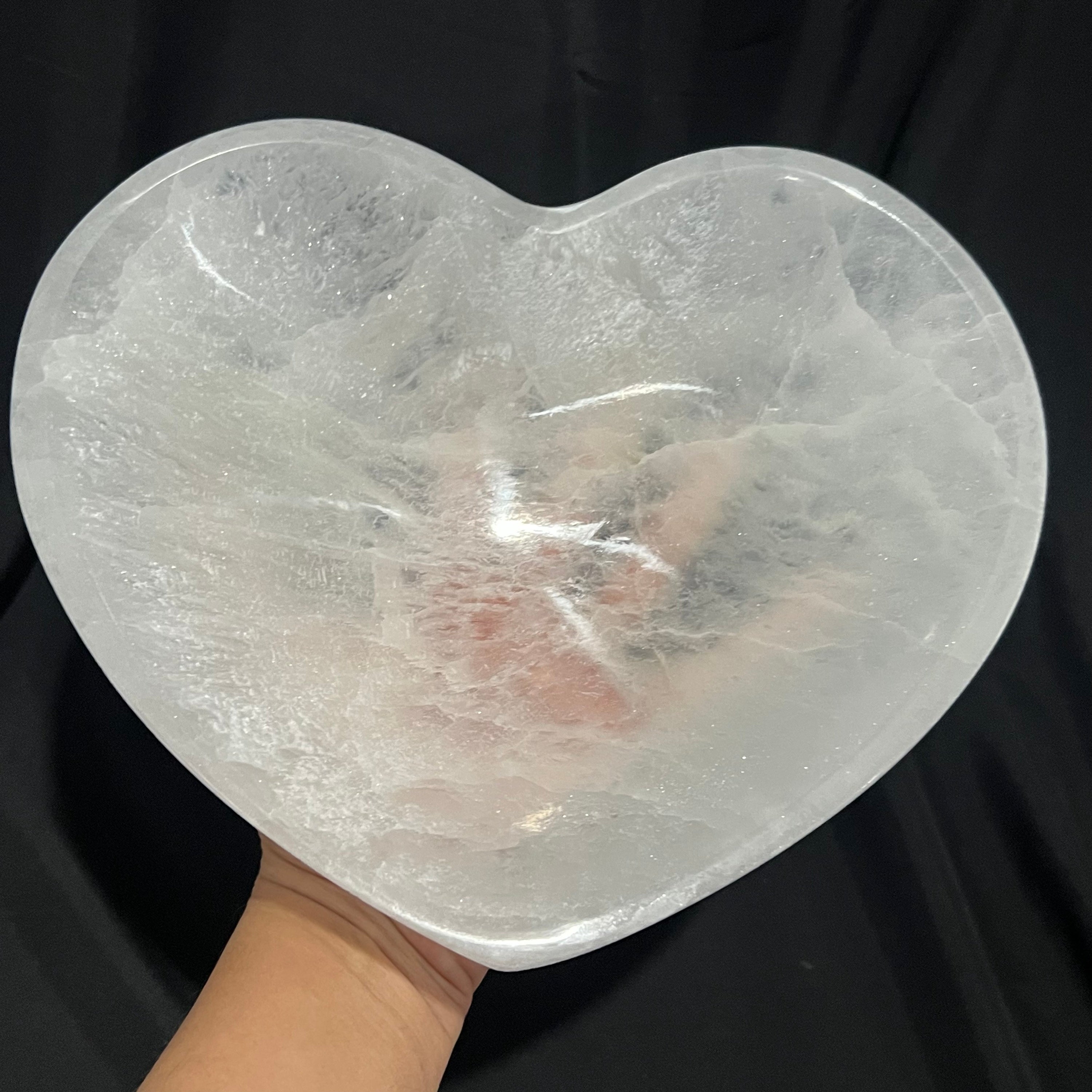 Large Selenite Heart Bowl image 0