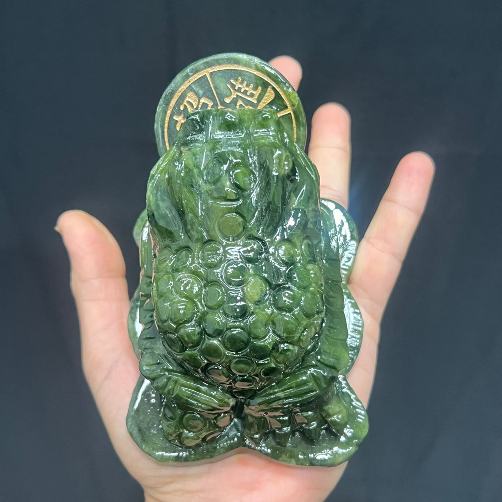 Large Jade Money Frog