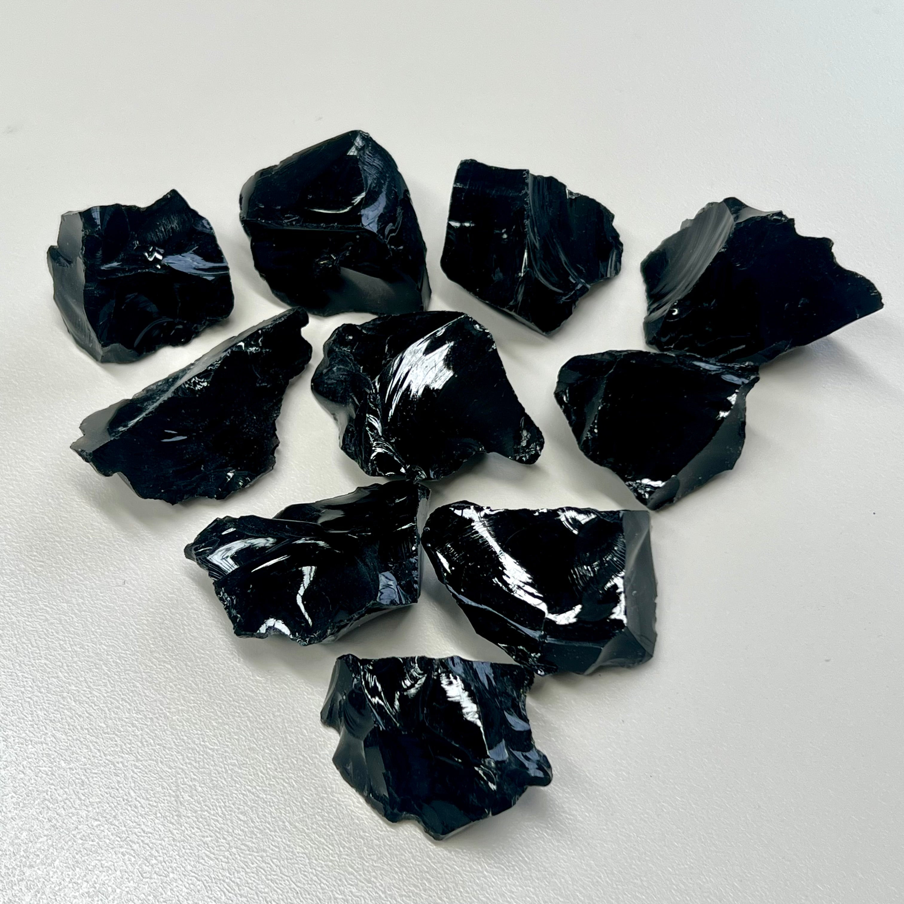 Black Obsidian rough x 10 pcs