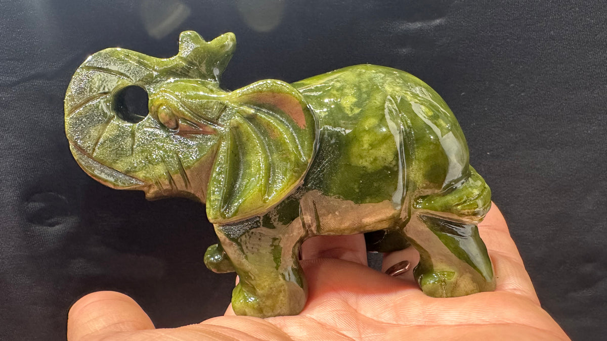 Jade Elephant Large