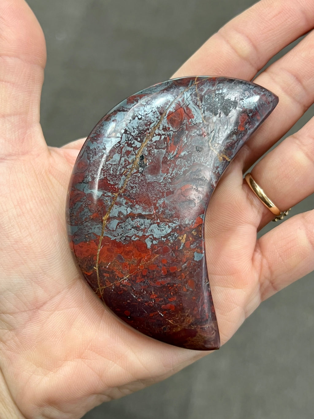Jaspilite Moon ( Red Jasper + Hematite)