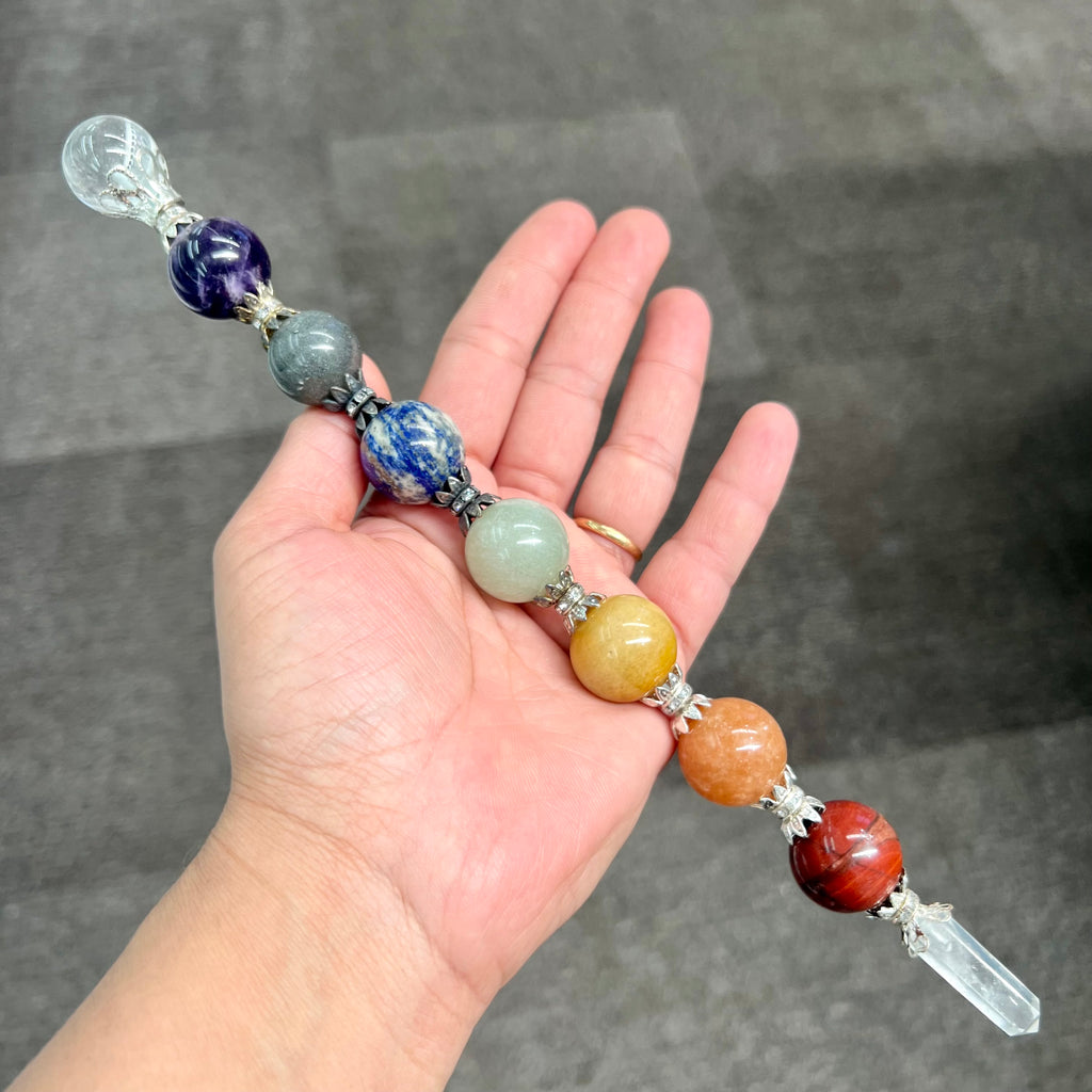 Seven Chakra Sphere Wand