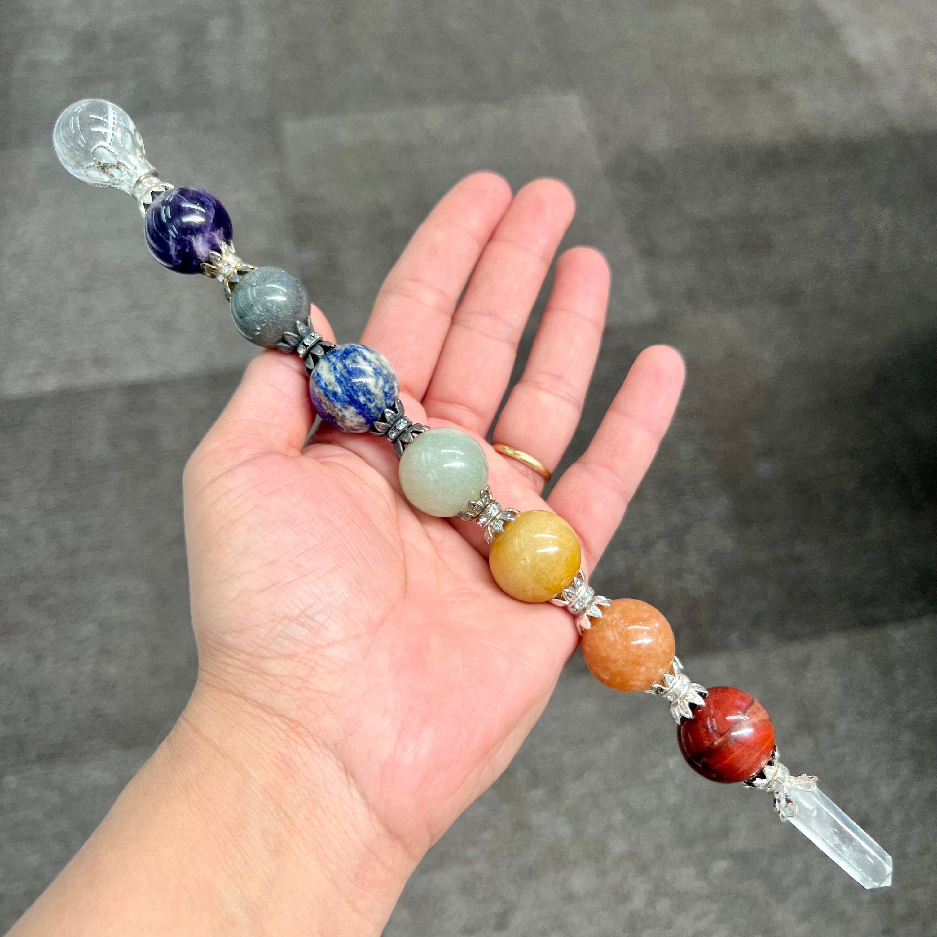 Seven Chakra Sphere Wand