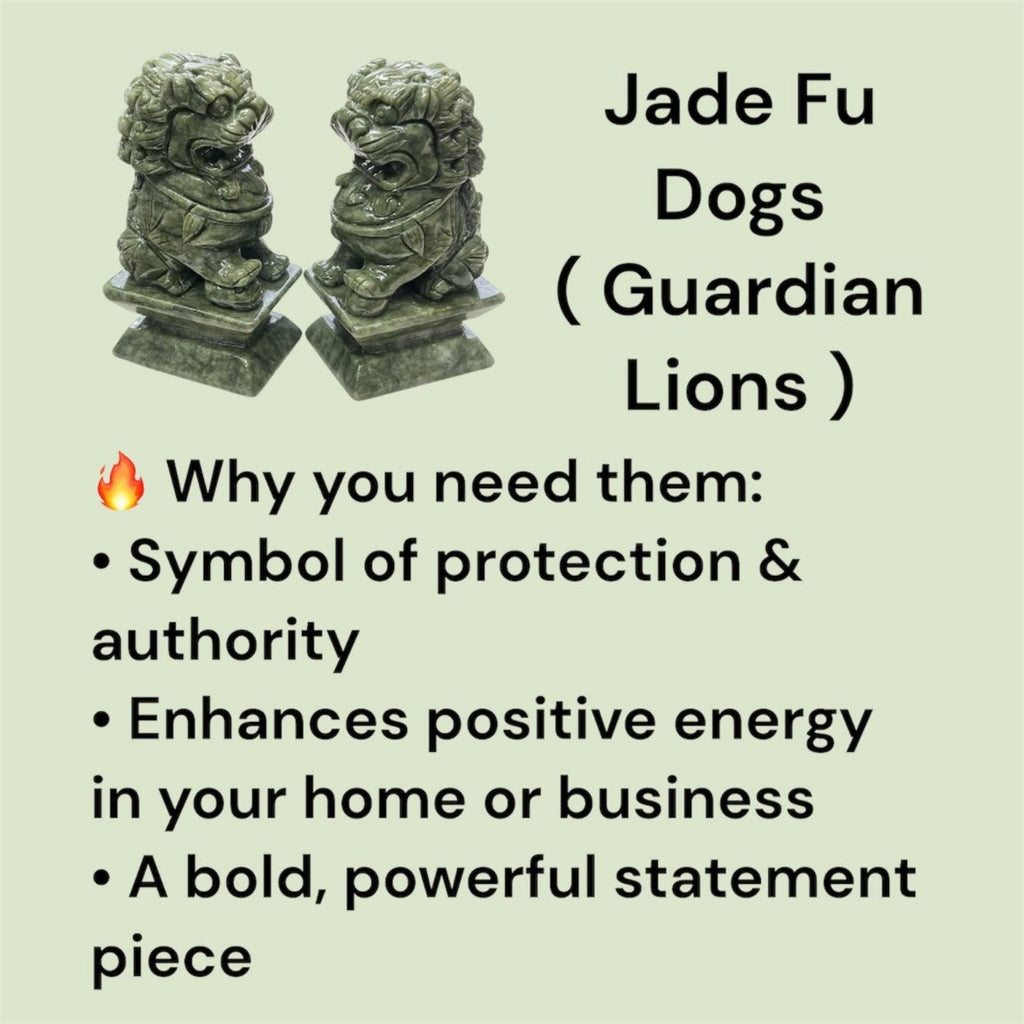 Large Jade Fu Dogs