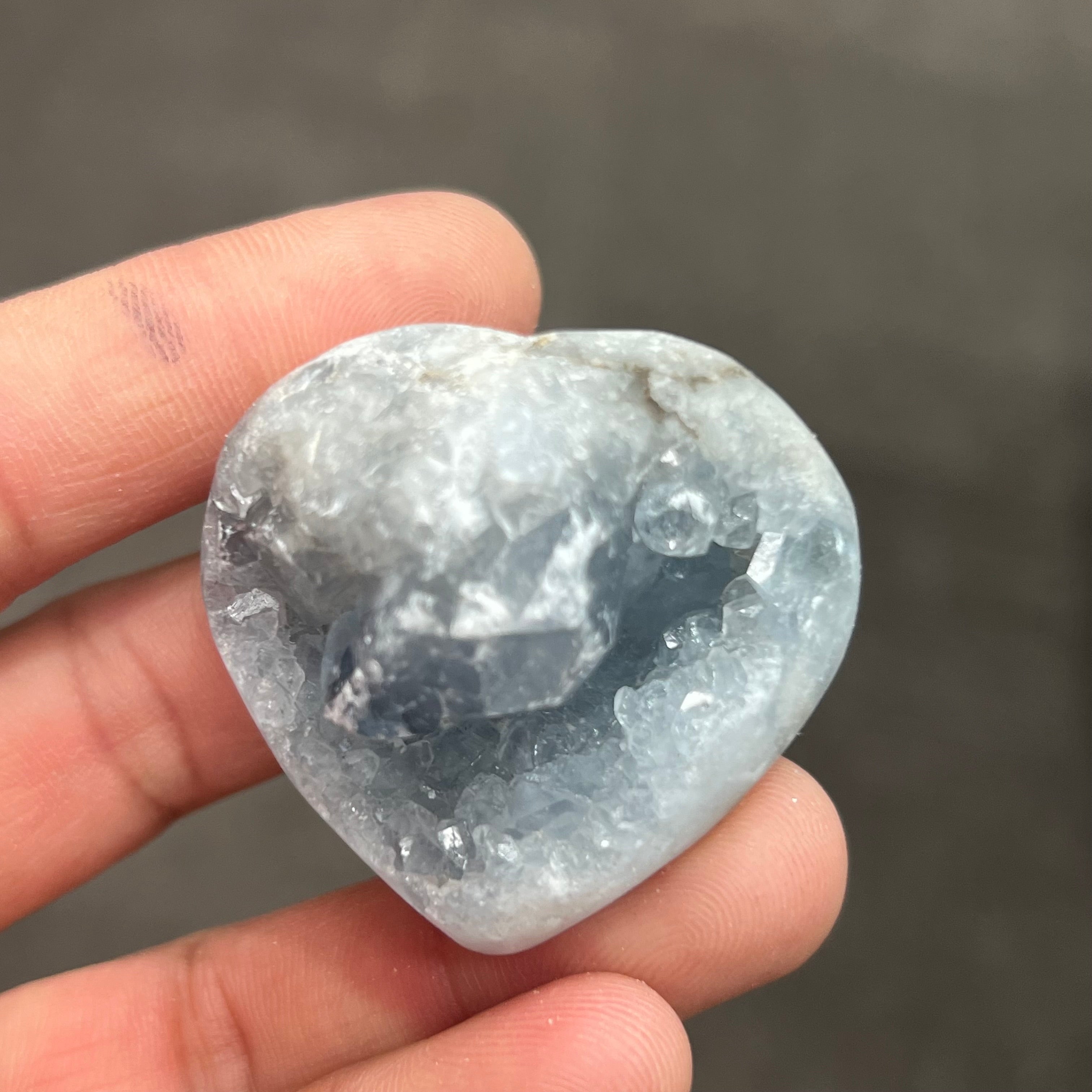 Celestite cluster heart