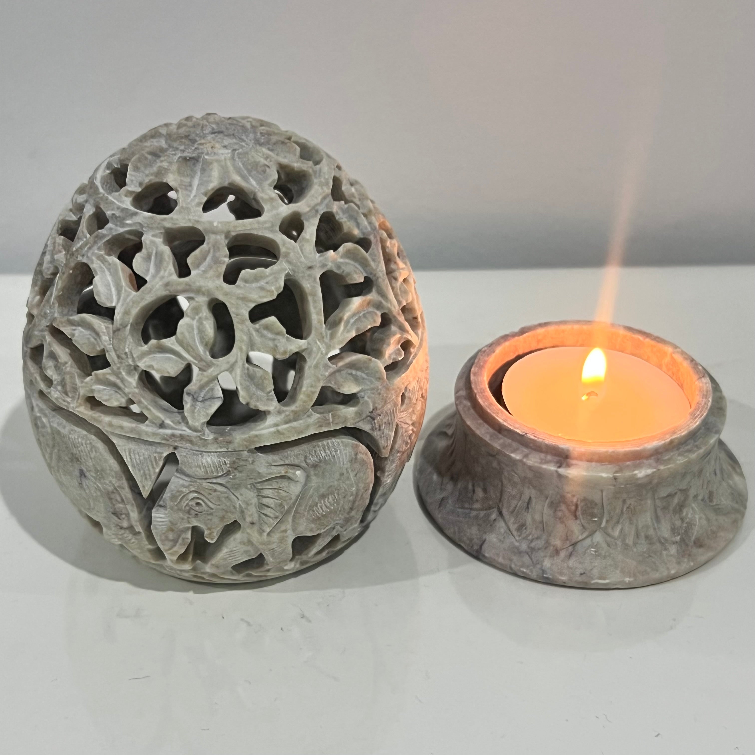 Soap Stone Hand Made Tea light holder