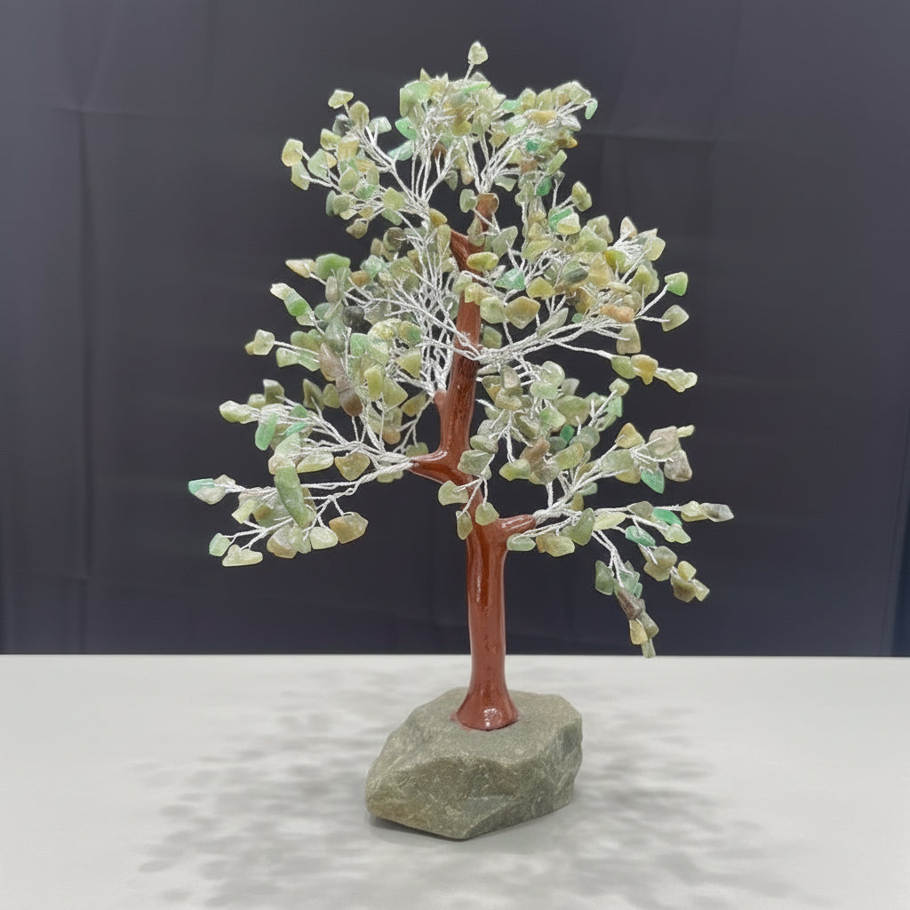 Green Aventurine Tree with Crystal Base 2